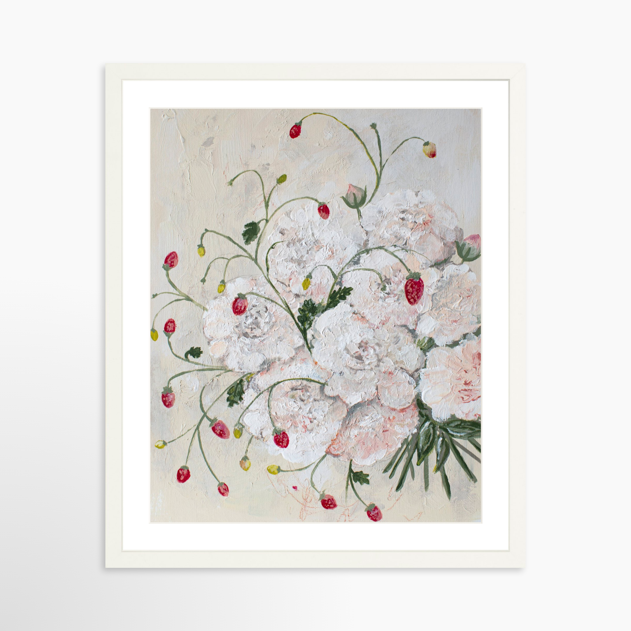 16x20 / White Frame + White Mat