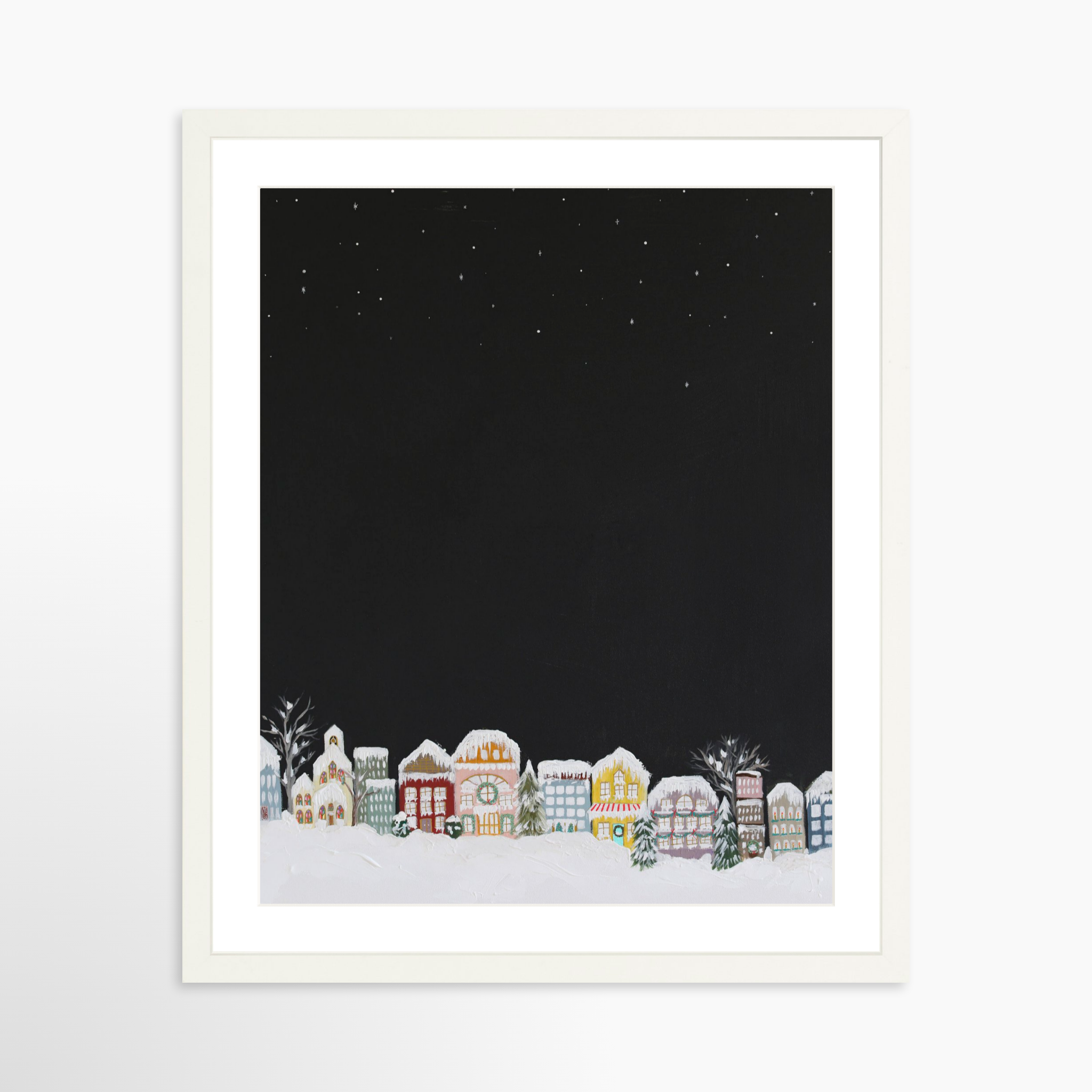 16x20 / White Frame + White Mat