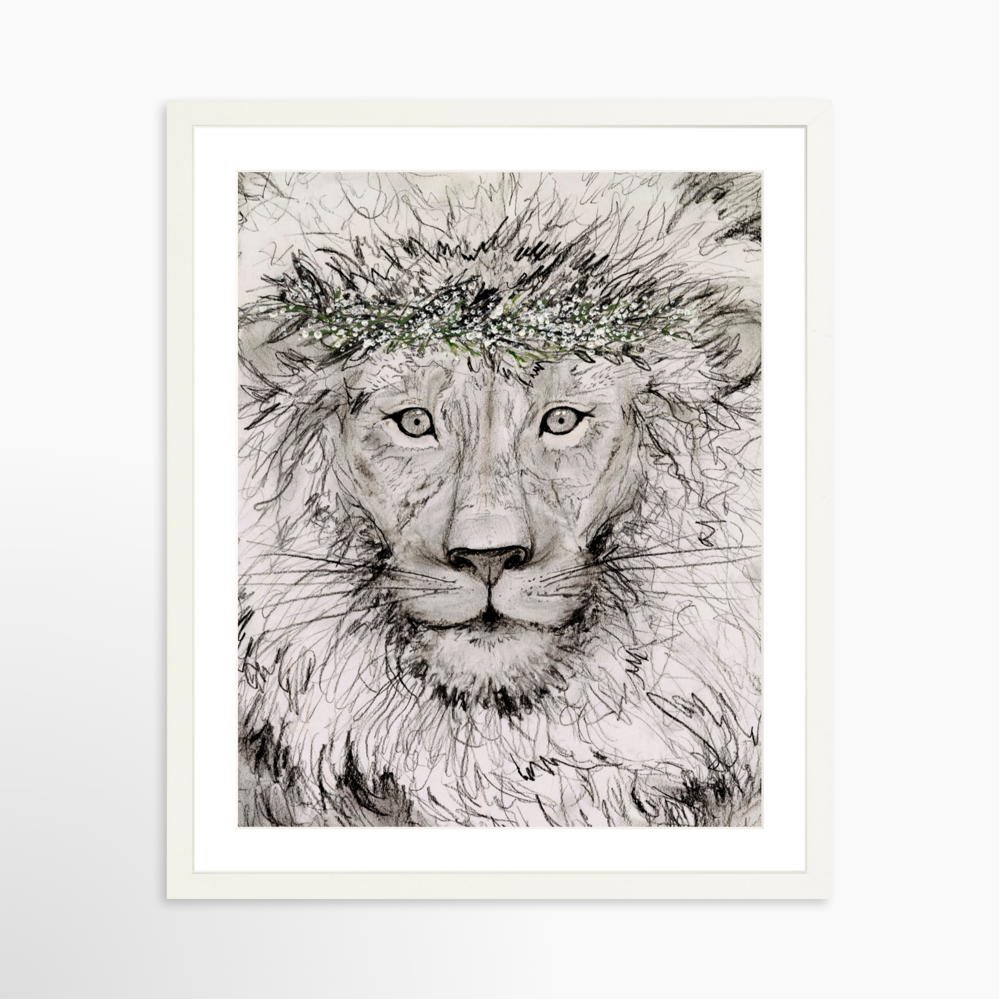 16x20 / White Frame + White Mat