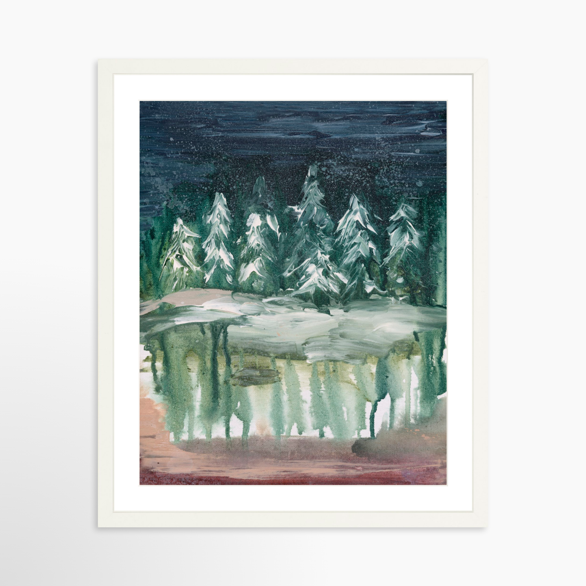 16x20 / White Frame + White Mat