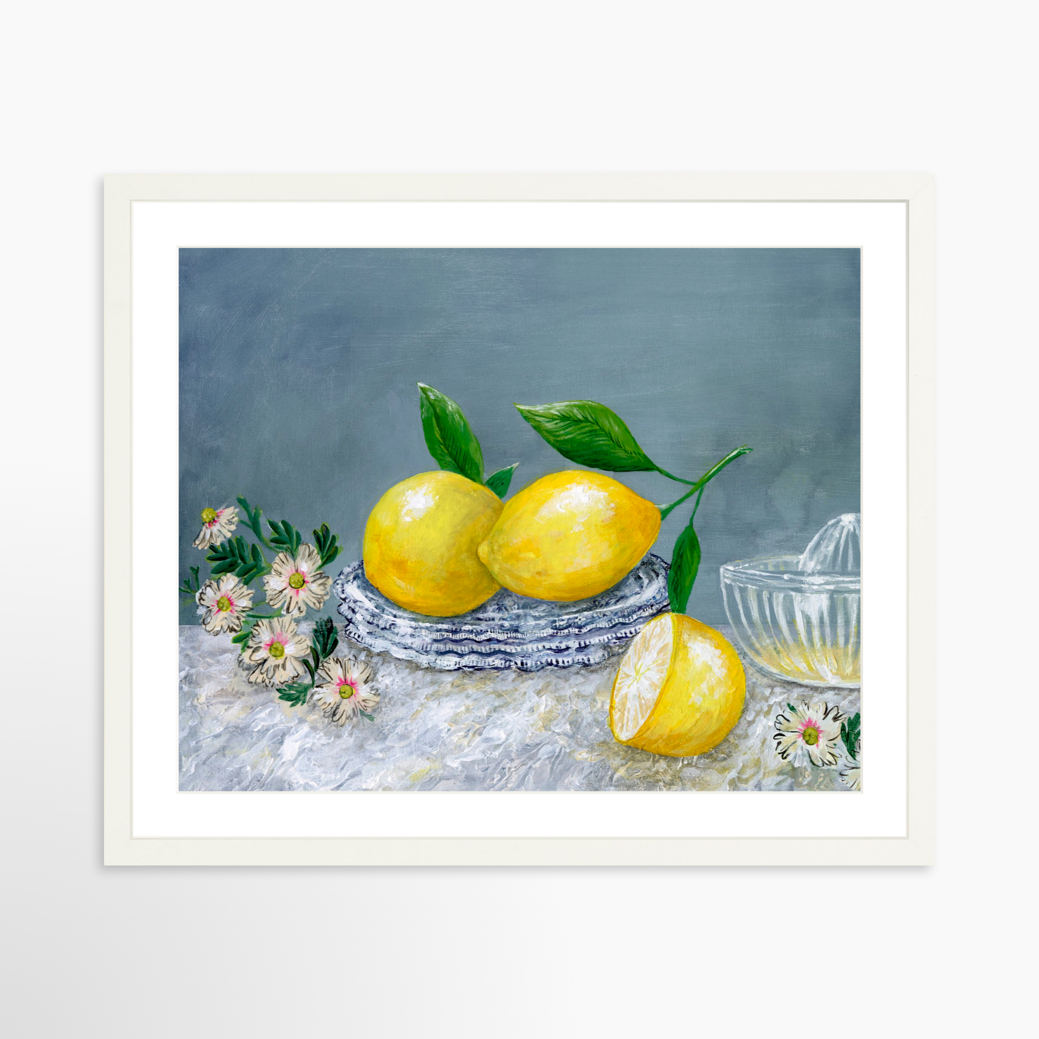 20x16 / White Frame + White Mat