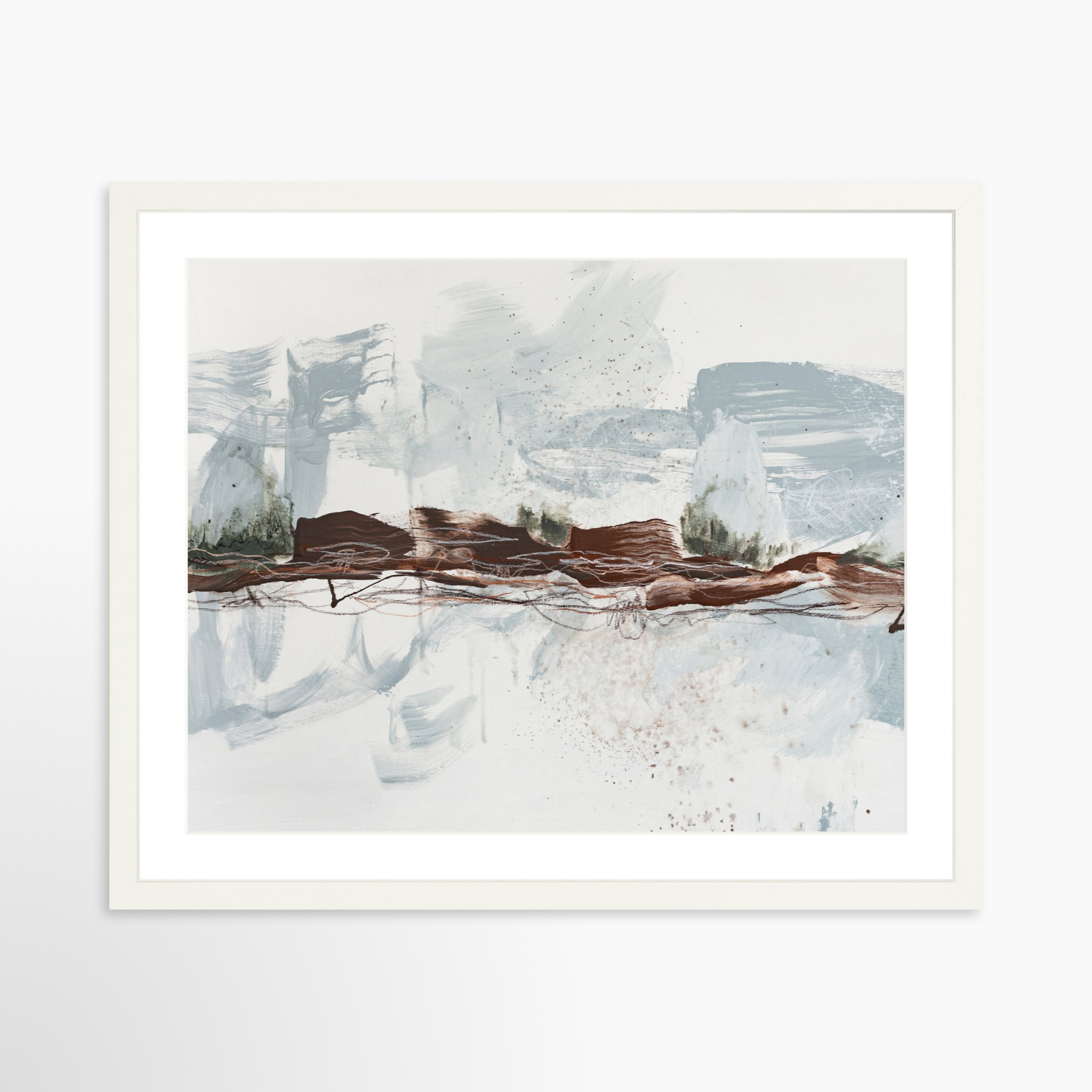 20x16 / White Frame + White Mat