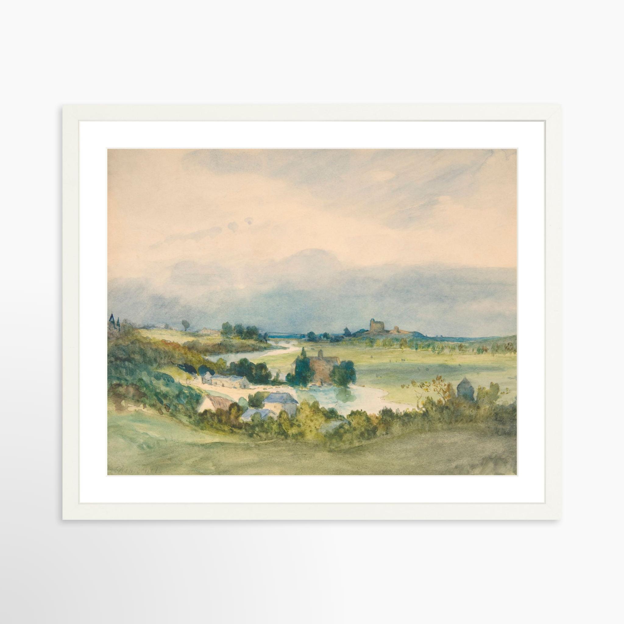 20x16 / White Frame + White Mat