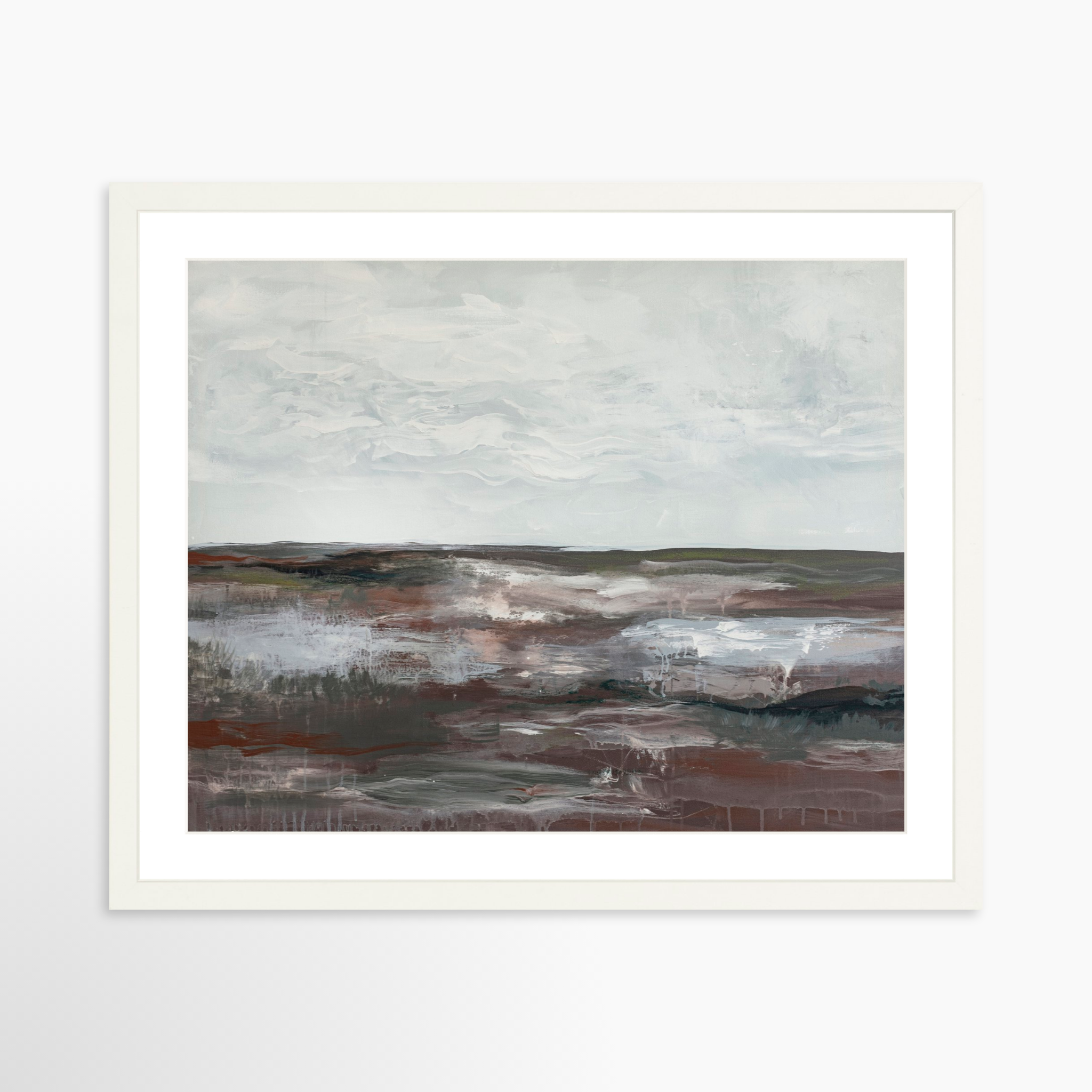 20x16 / White Frame + White Mat