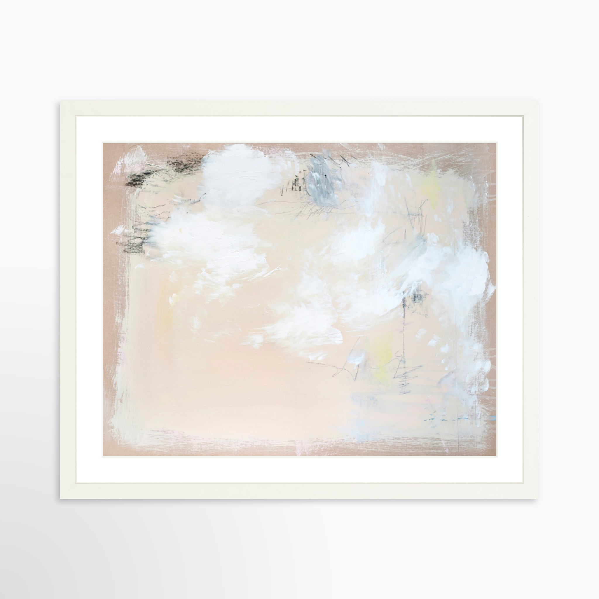 20x16 / White Frame + White Mat