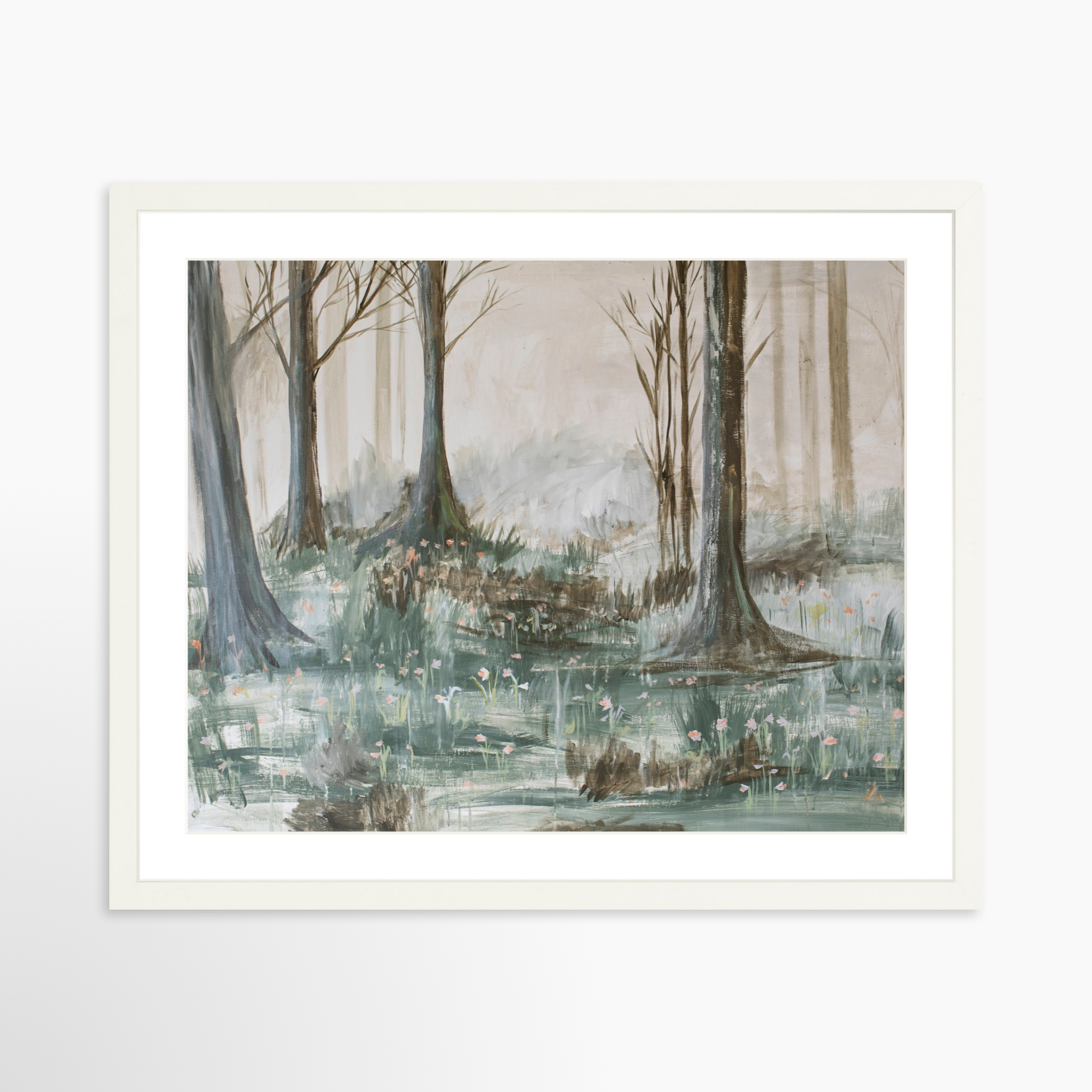 20x16 / White Frame + White Mat