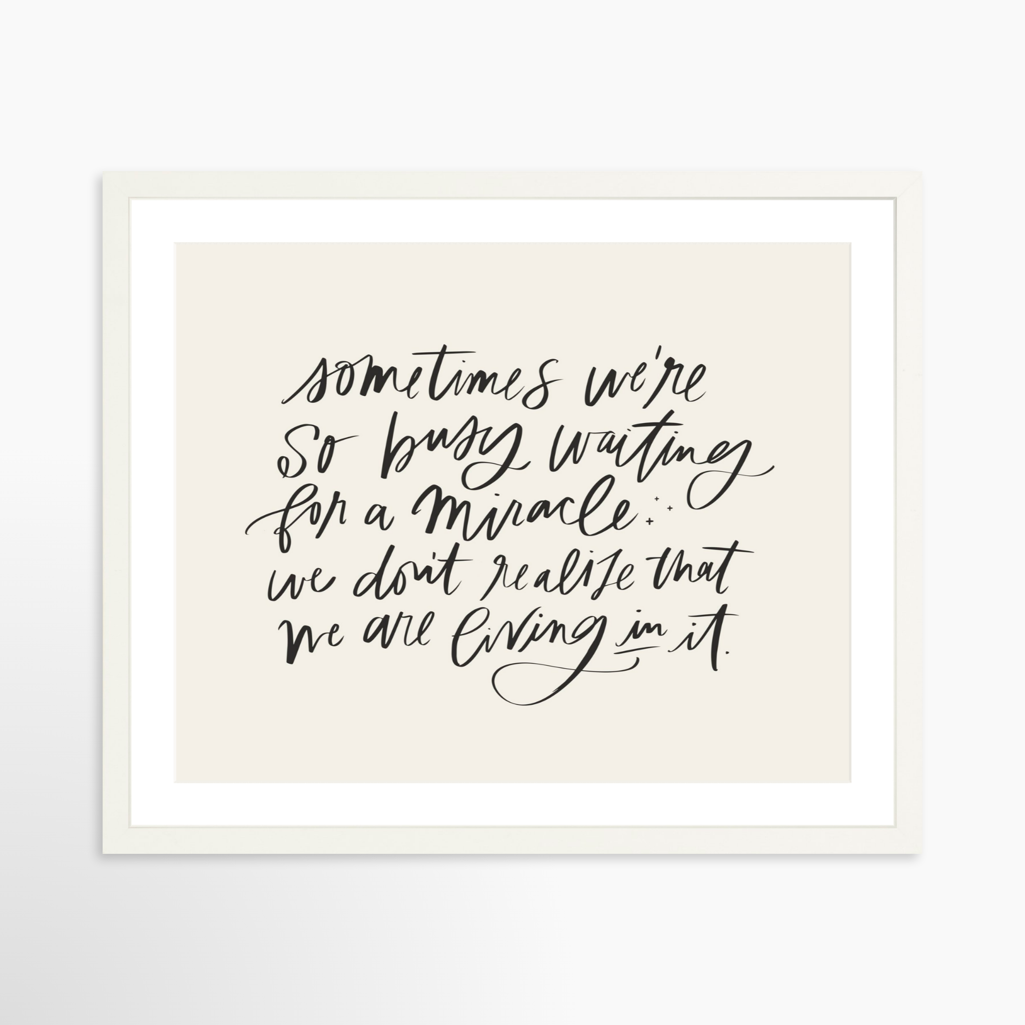 20x16 / White Frame + White Mat