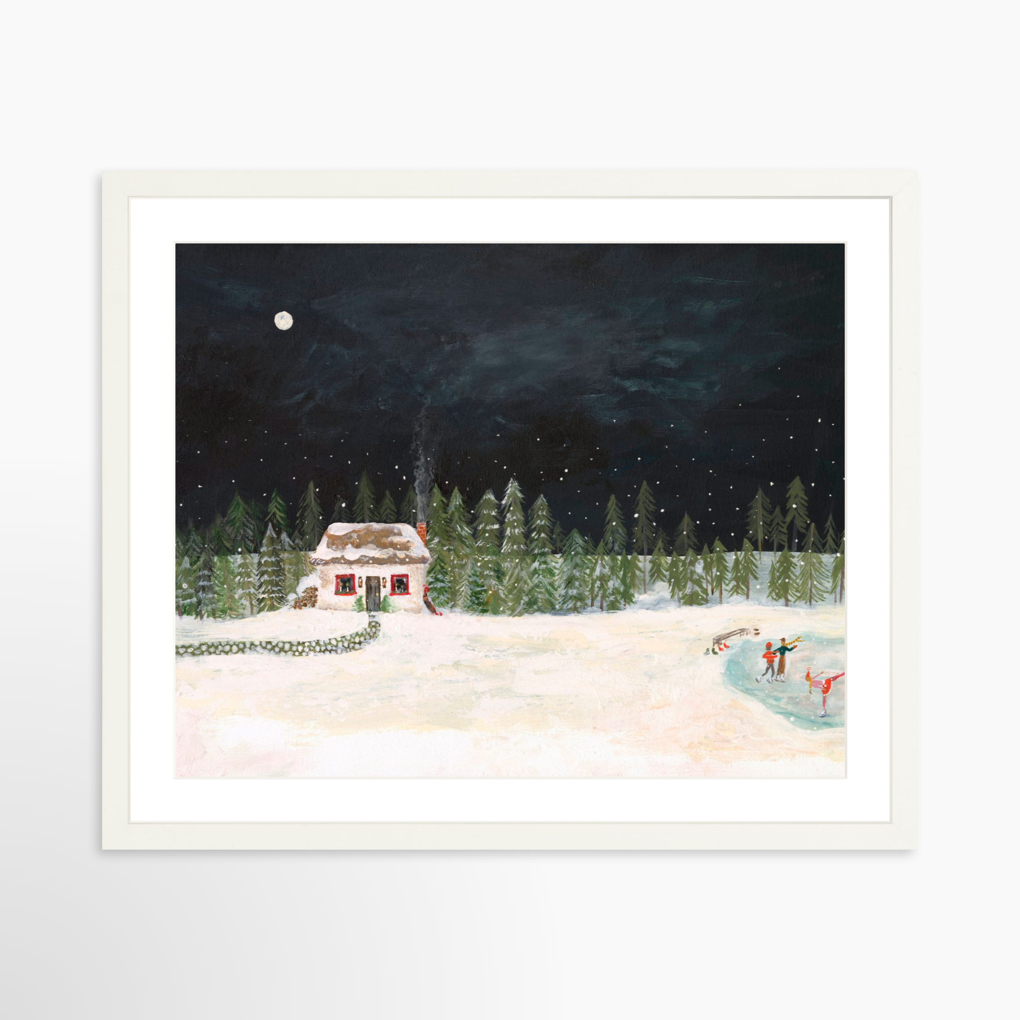 20x16 / White Frame + White Mat
