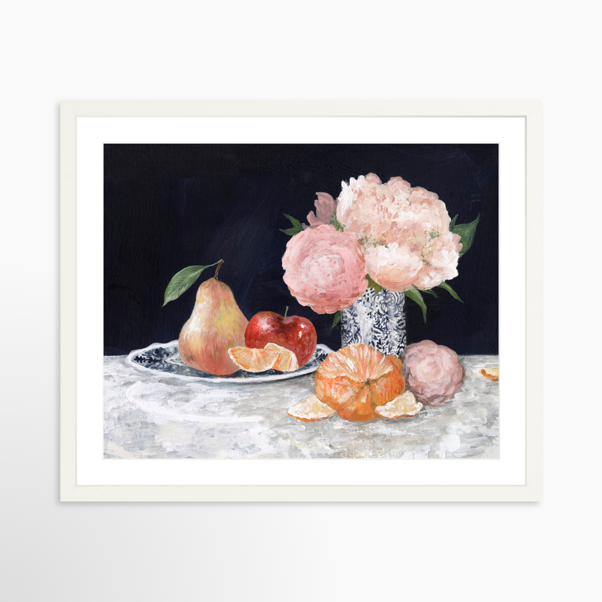 20x16 / White Frame + White Mat