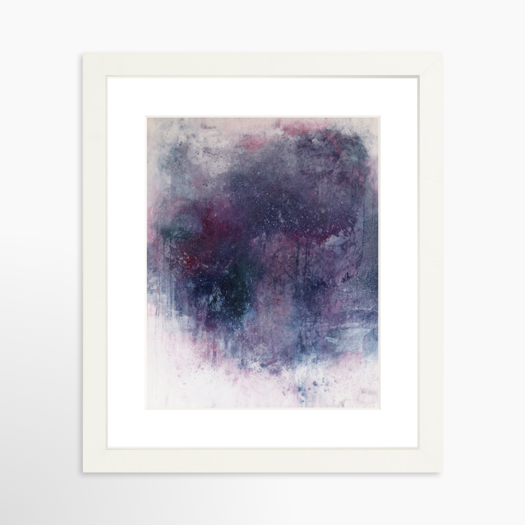 8x10 / White Frame + White Mat