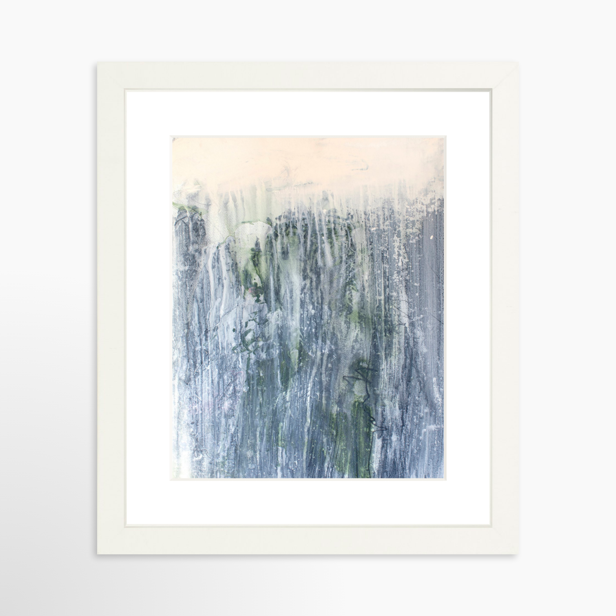 8x10 / White Frame + White Mat