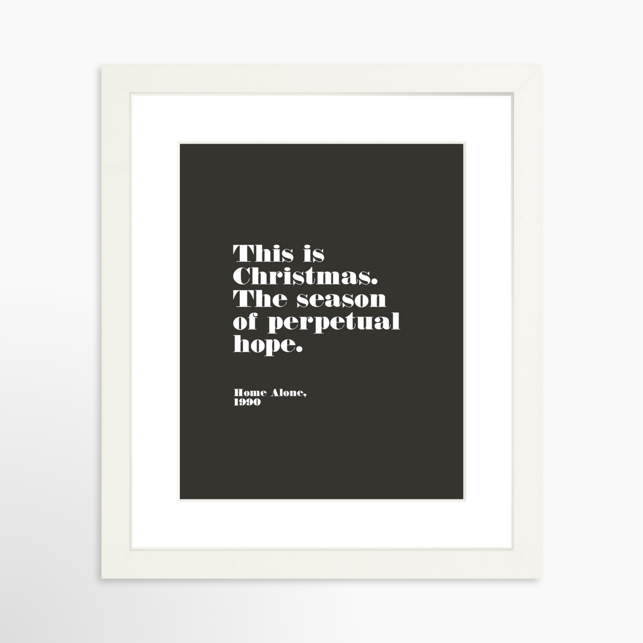 8x10 / White Frame + White Mat