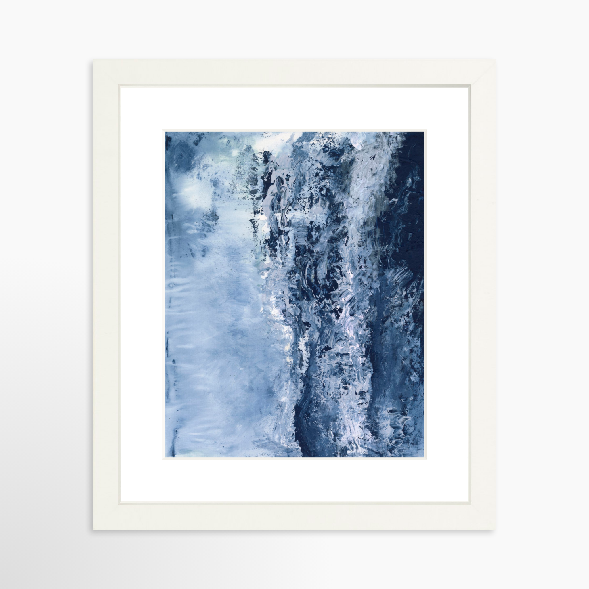 8x10 / White Frame + White Mat