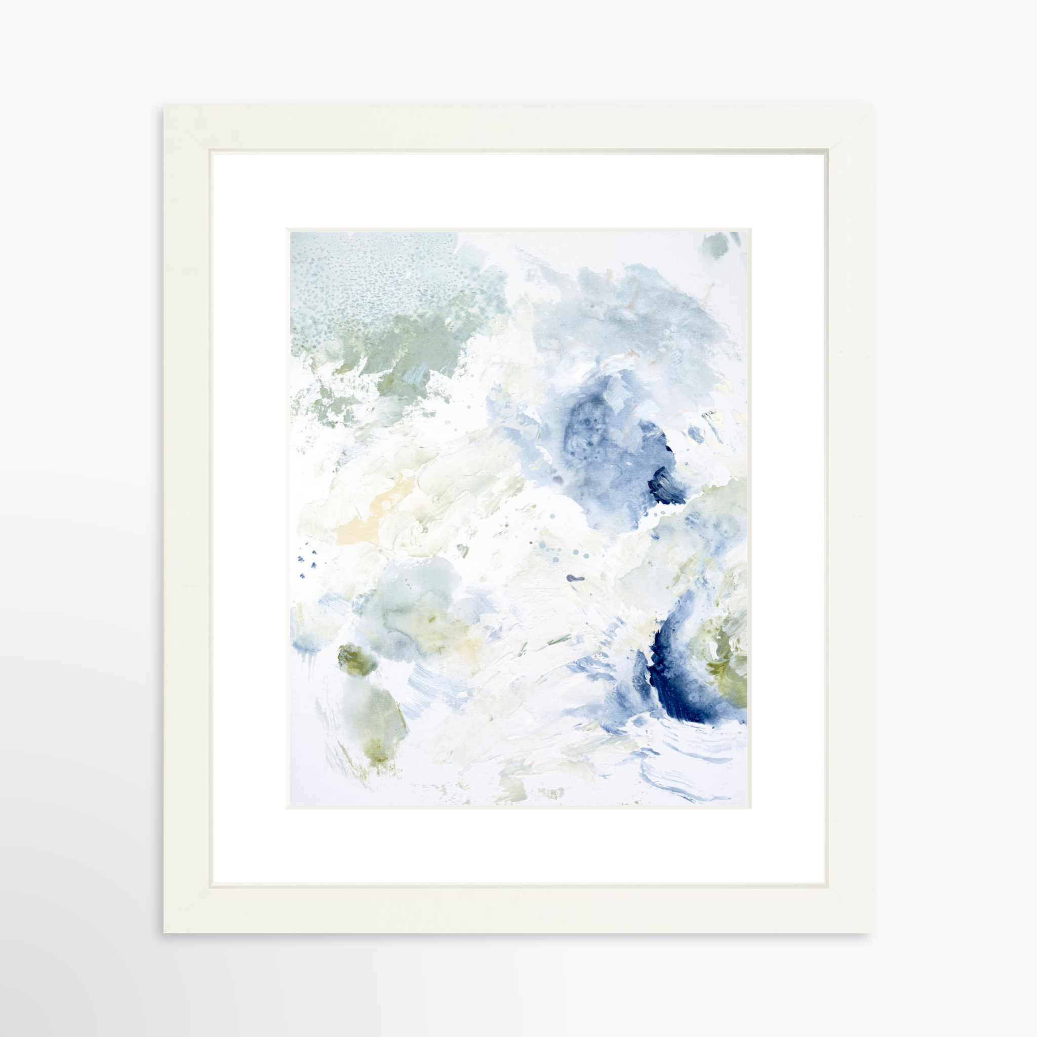 8x10 / White Frame + White Mat