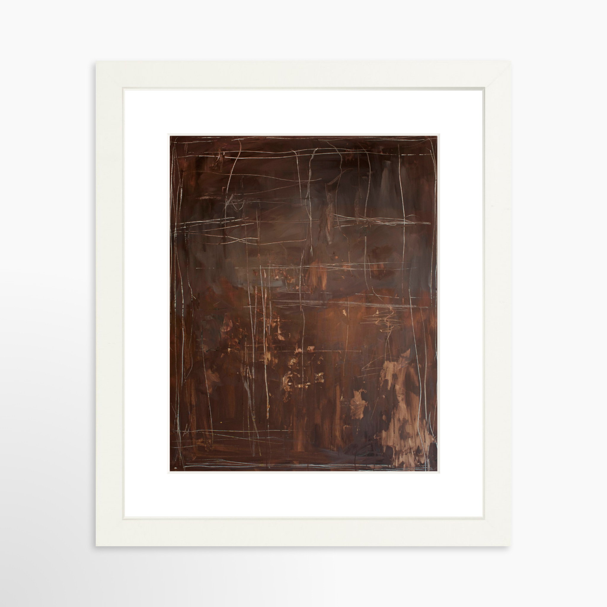 8x10 / White Frame + White Mat