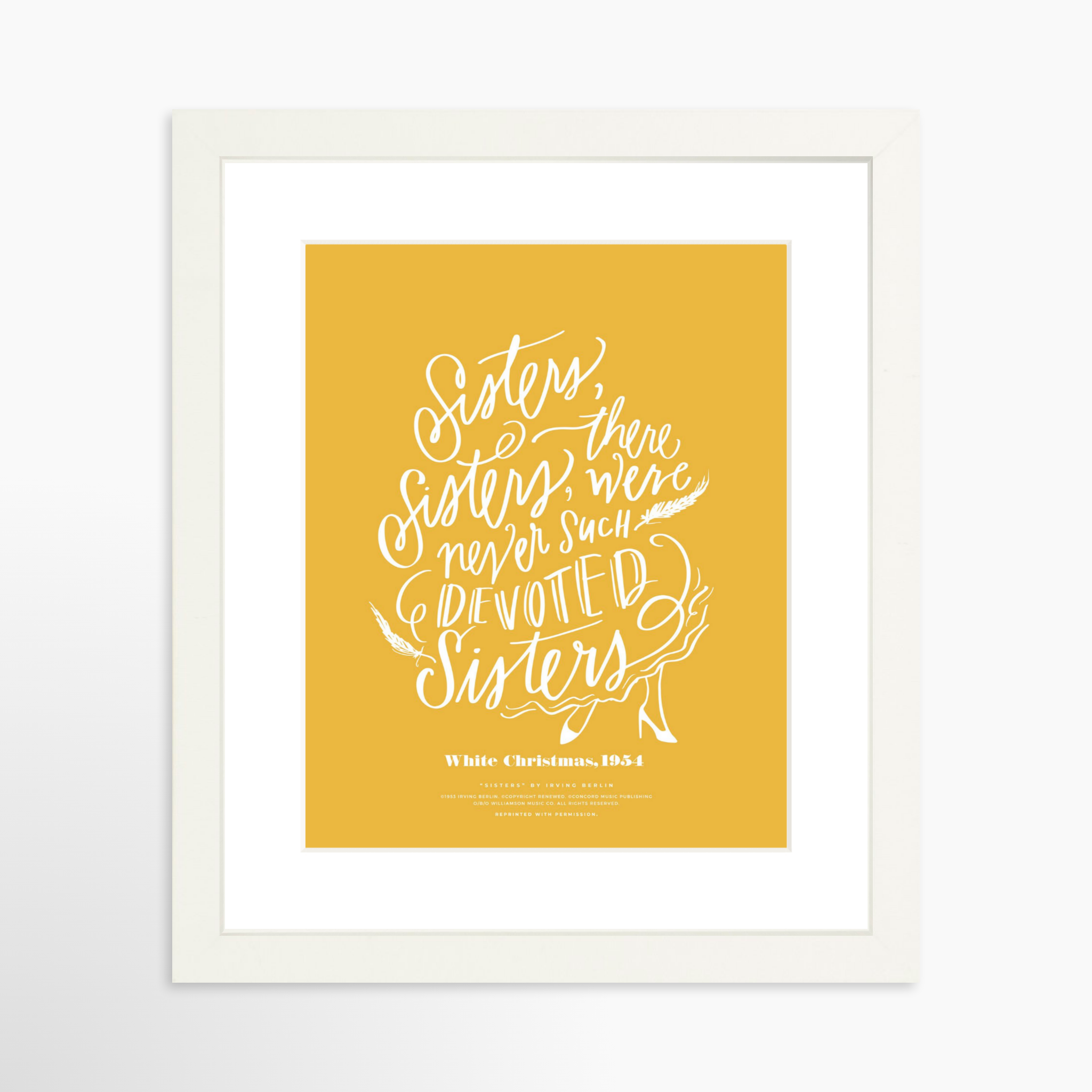 8x10 / White Frame + White Mat