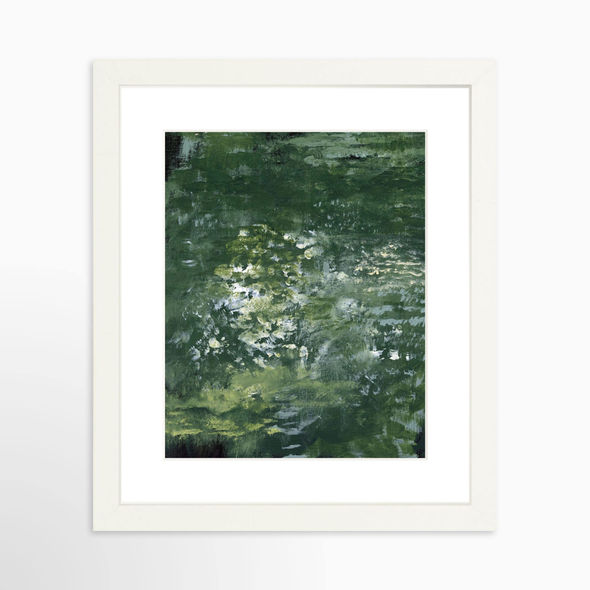 8x10 / White Frame + White Mat