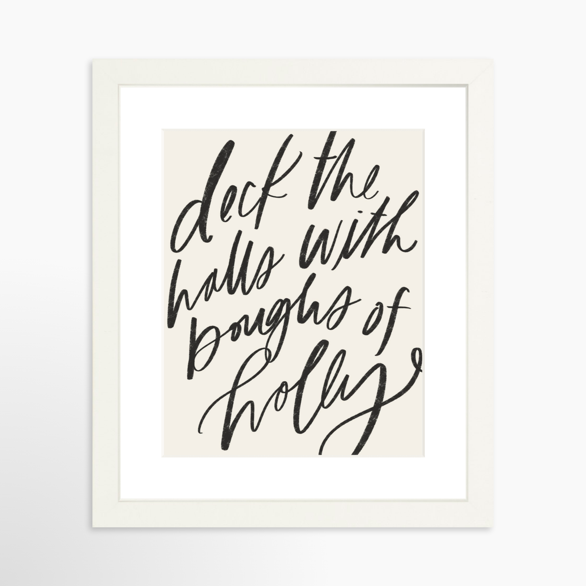 8x10 / White Frame + White Mat