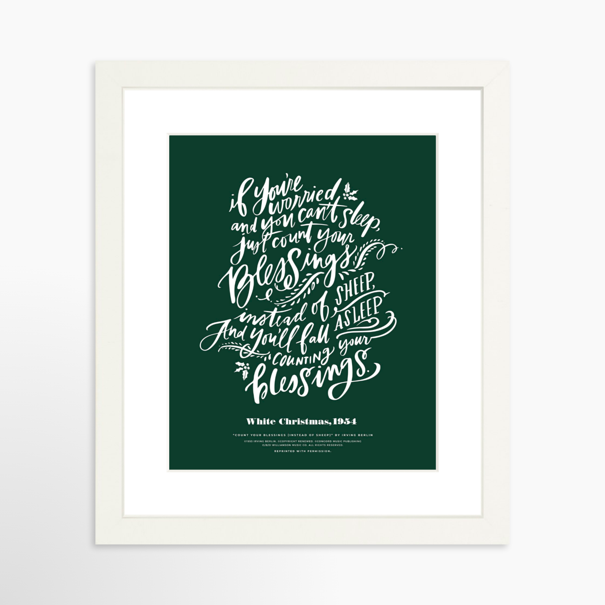 8x10 / White Frame + White Mat