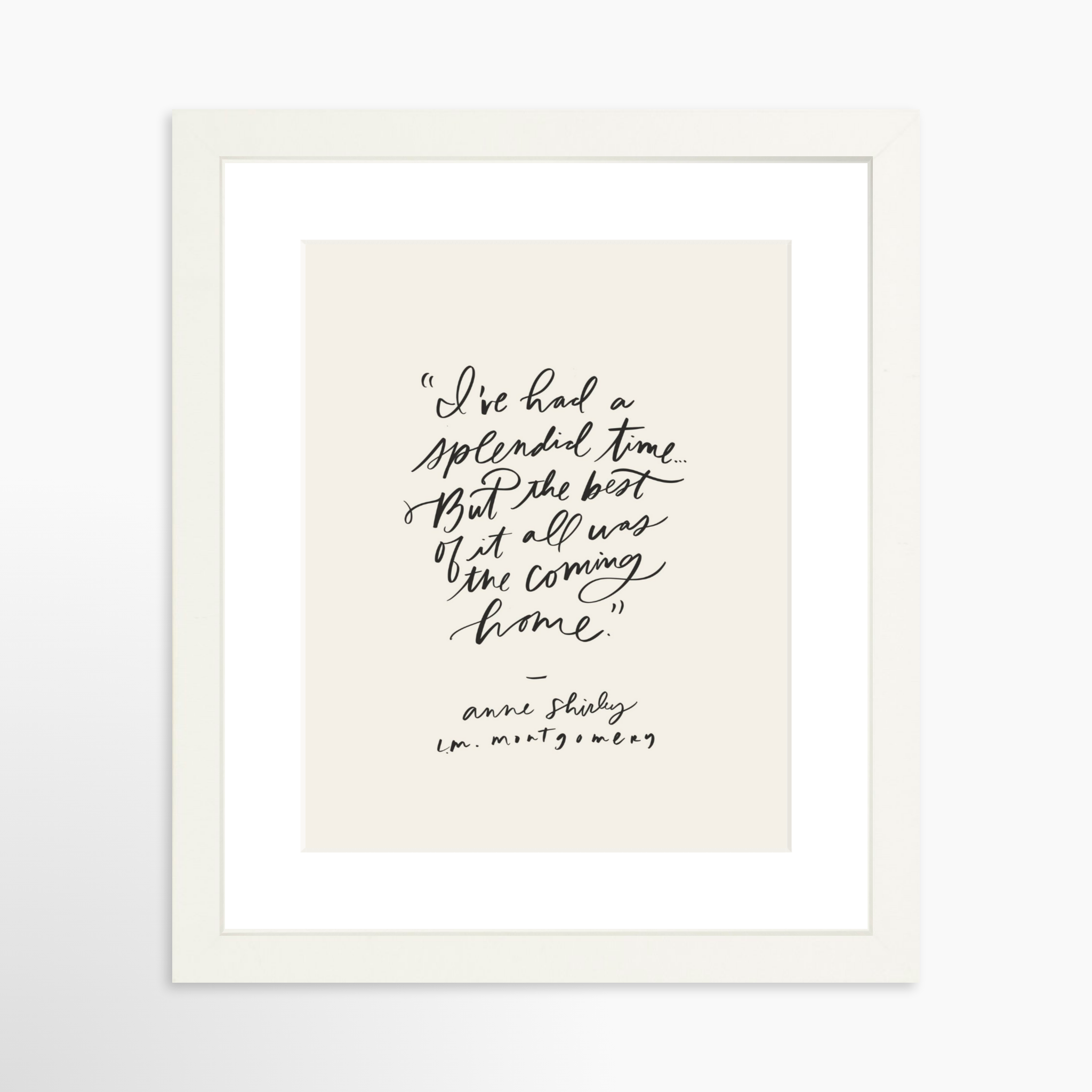 8x10 / White Frame + White Mat