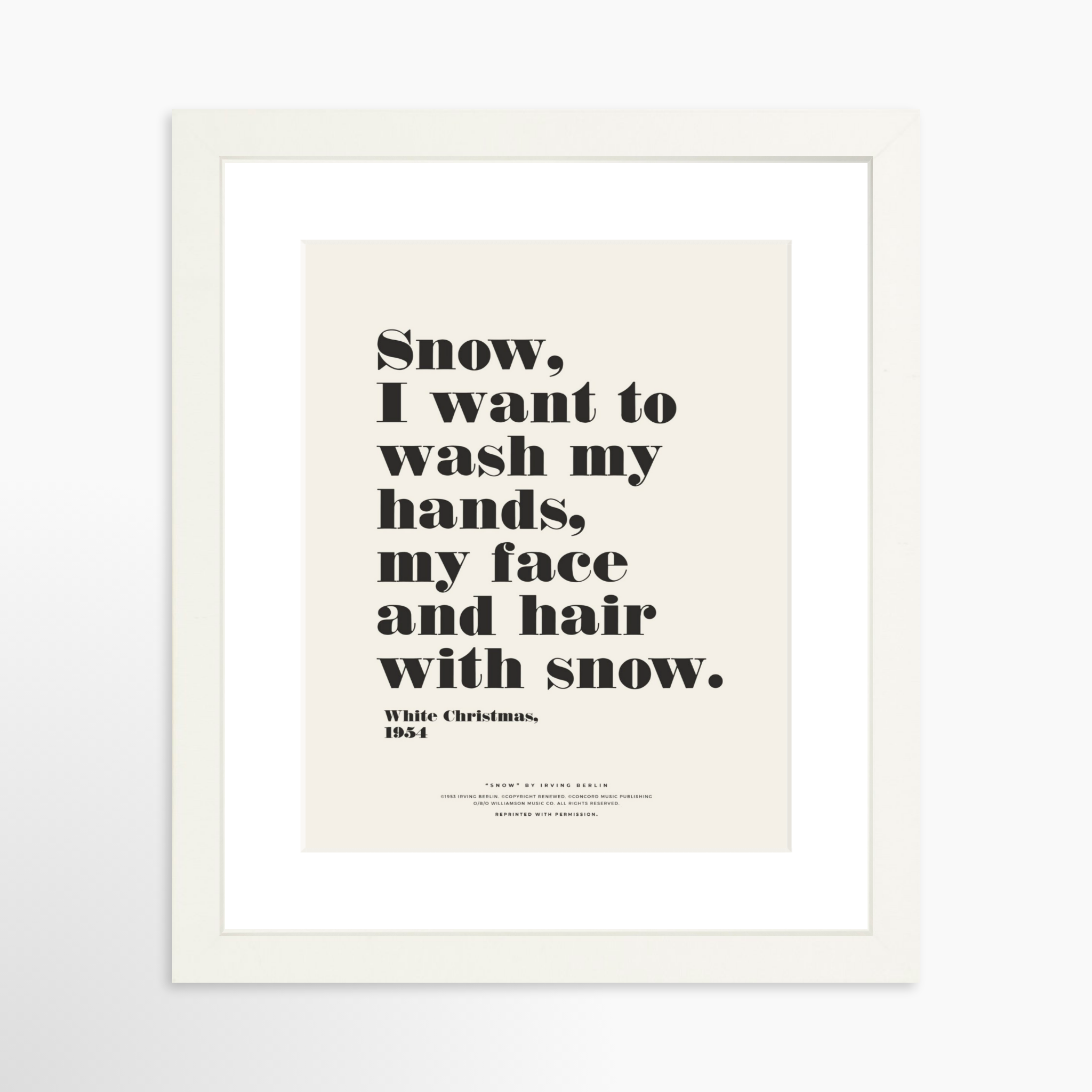 8x10 / White Frame + White Mat