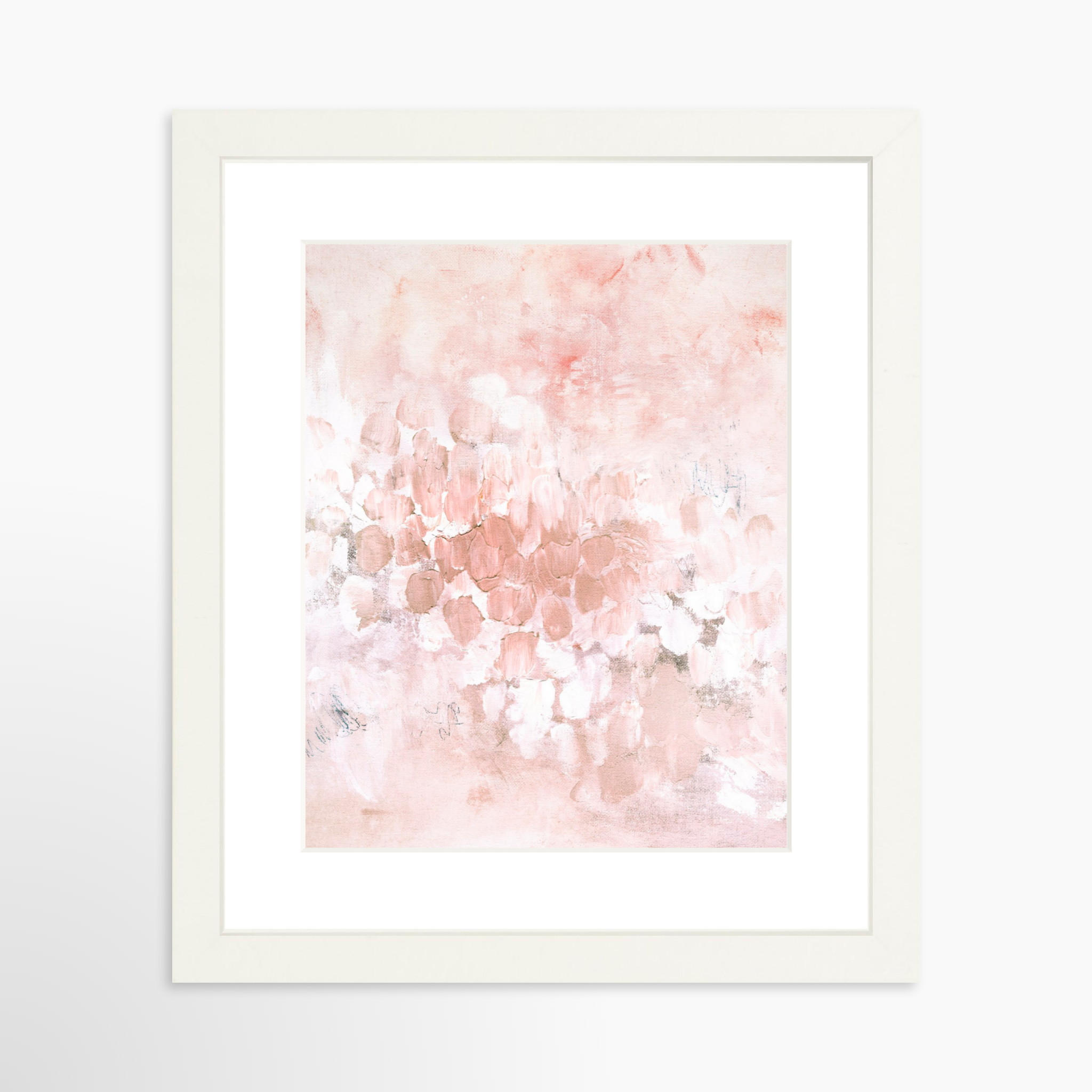 8x10 / White Frame + White Mat