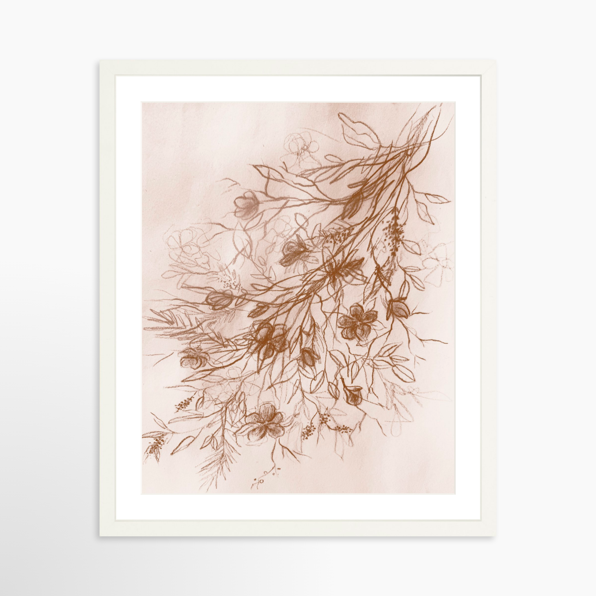 16x20 / White Frame + White Mat