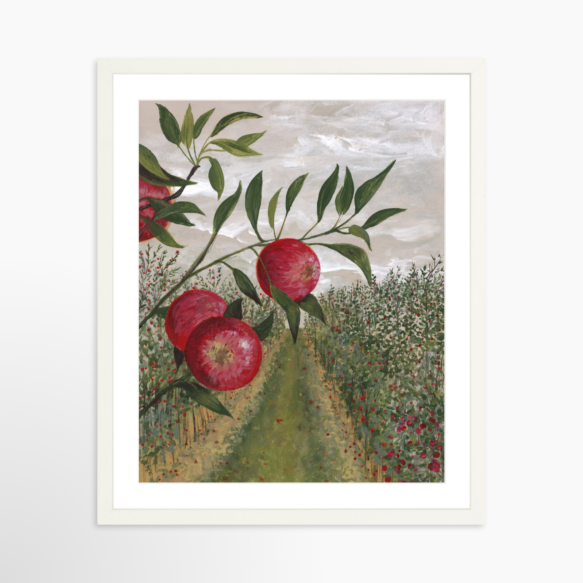 16x20 / White Frame + White Mat