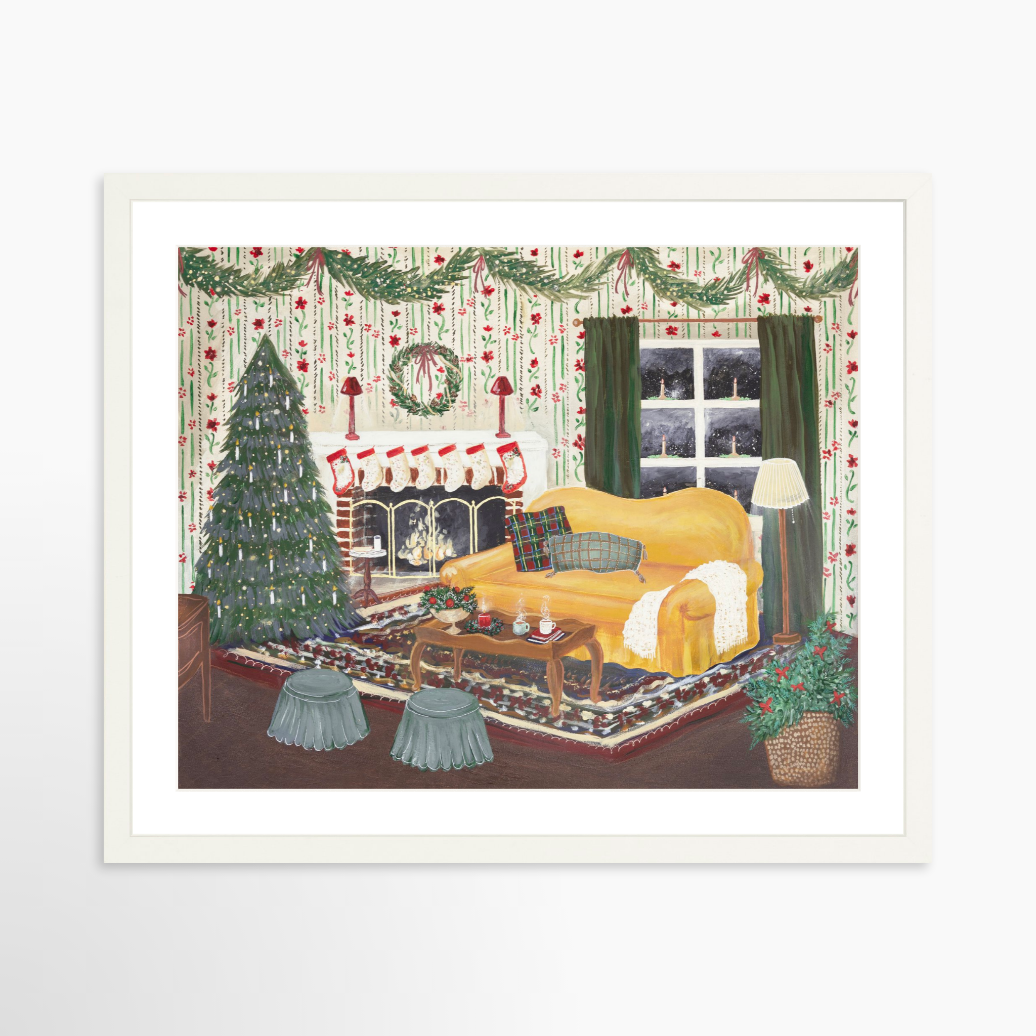 20x16 / White Frame + White Mat