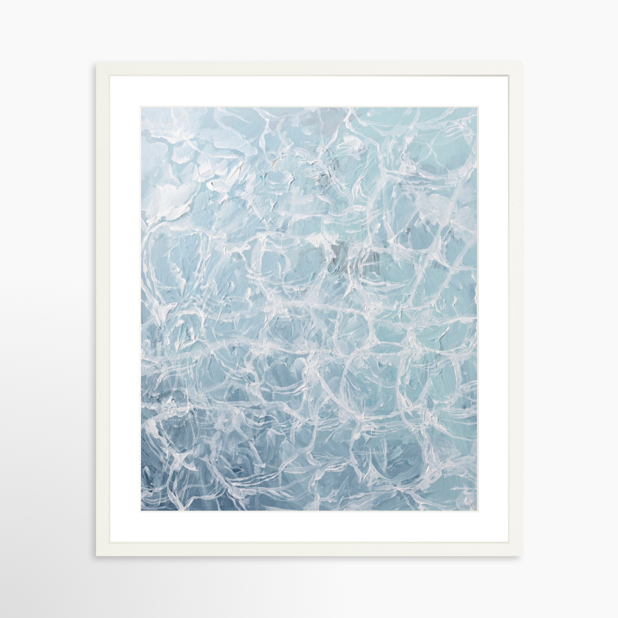 20x25 / White Frame + White Mat