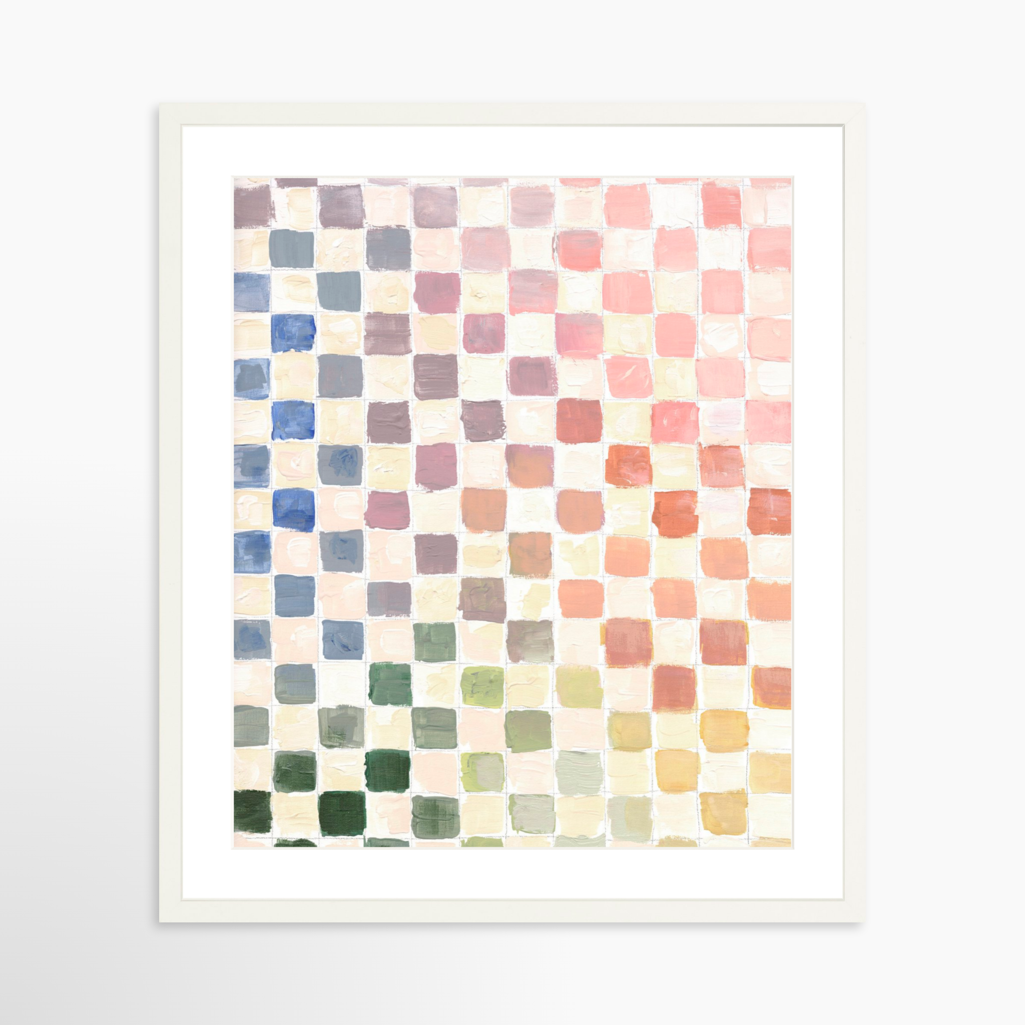 20x25 / White Frame + White Mat