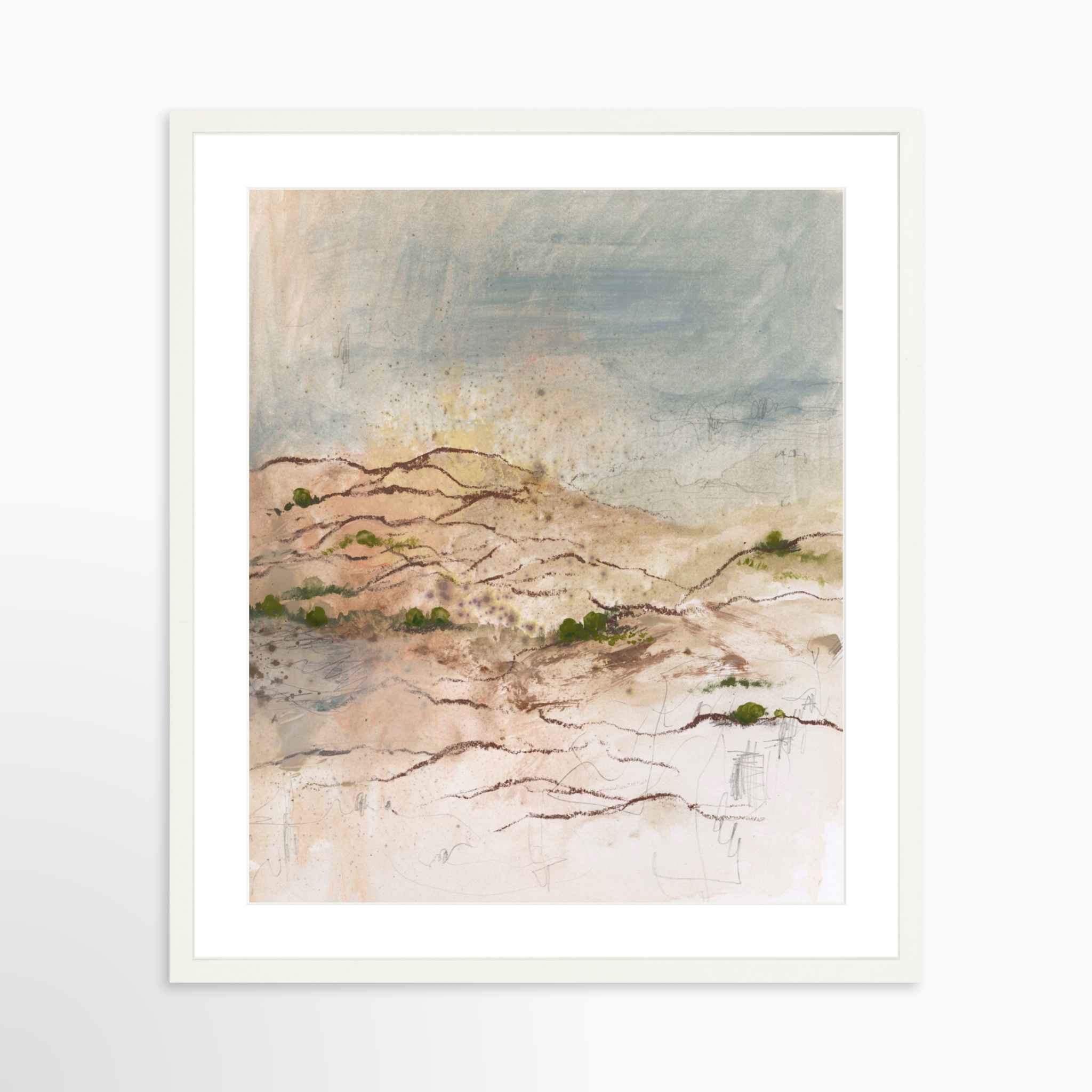 20x25 / White Frame + White Mat
