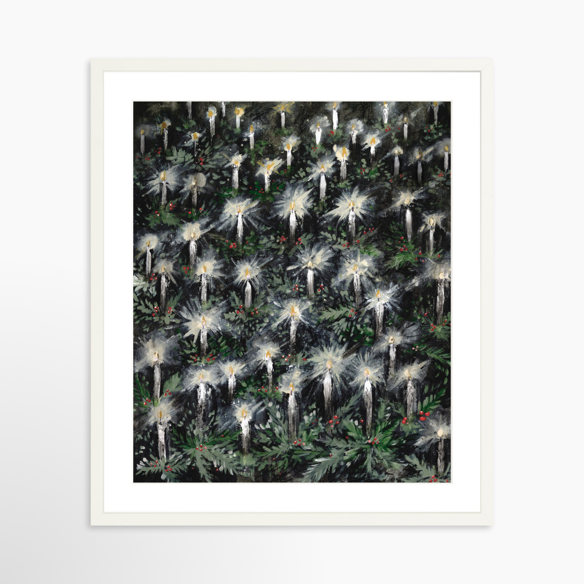 20x25 / White Frame + White Mat