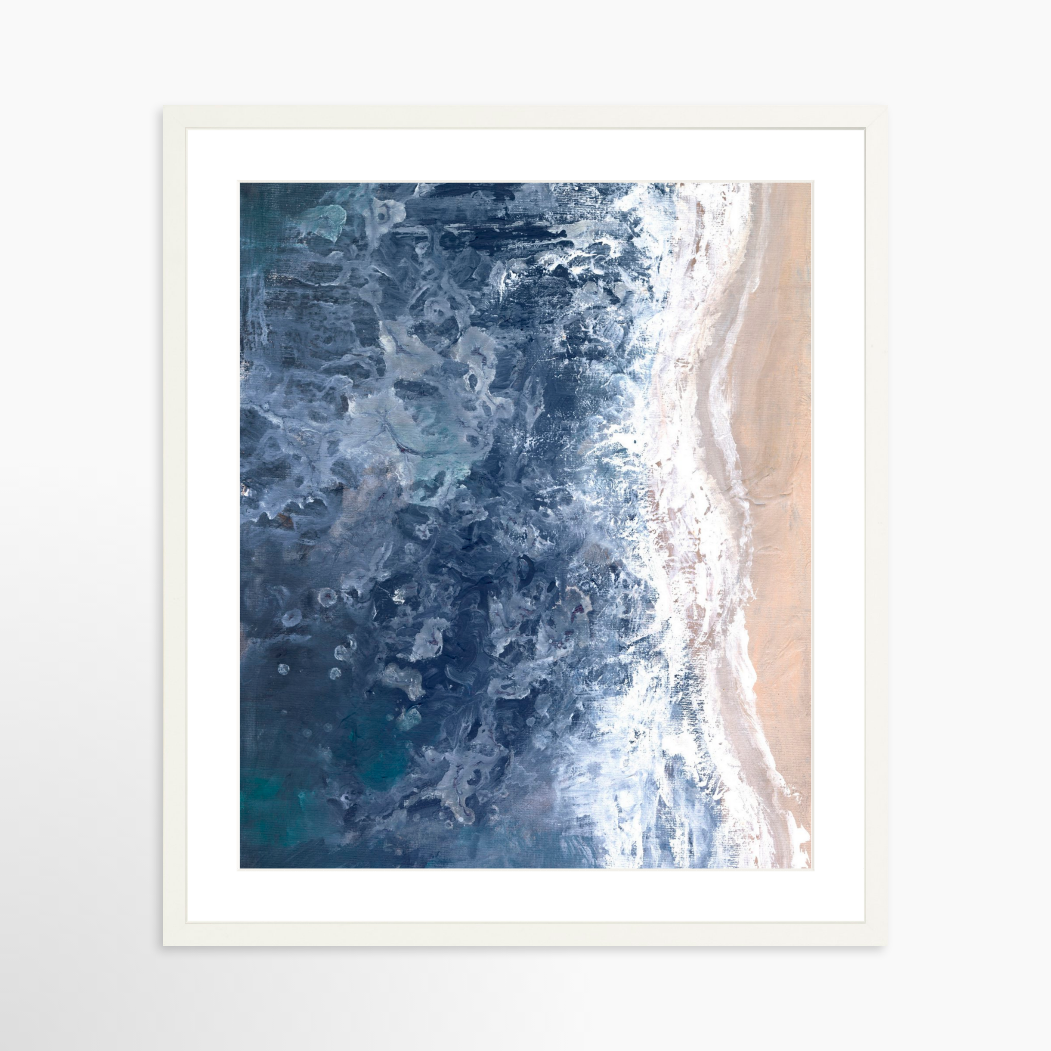 20x25 / White Frame + White Mat