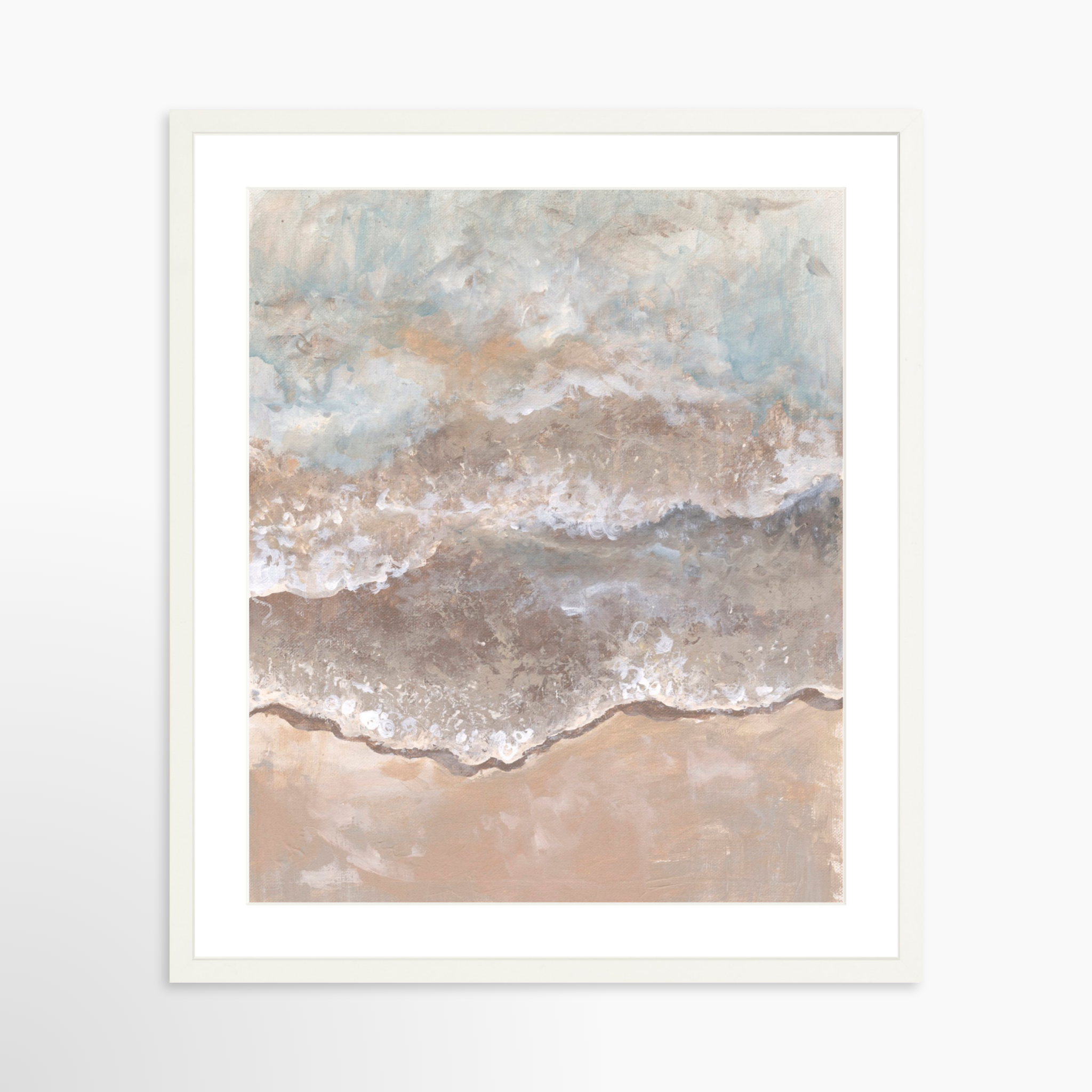 20x25 / White Frame + White Mat