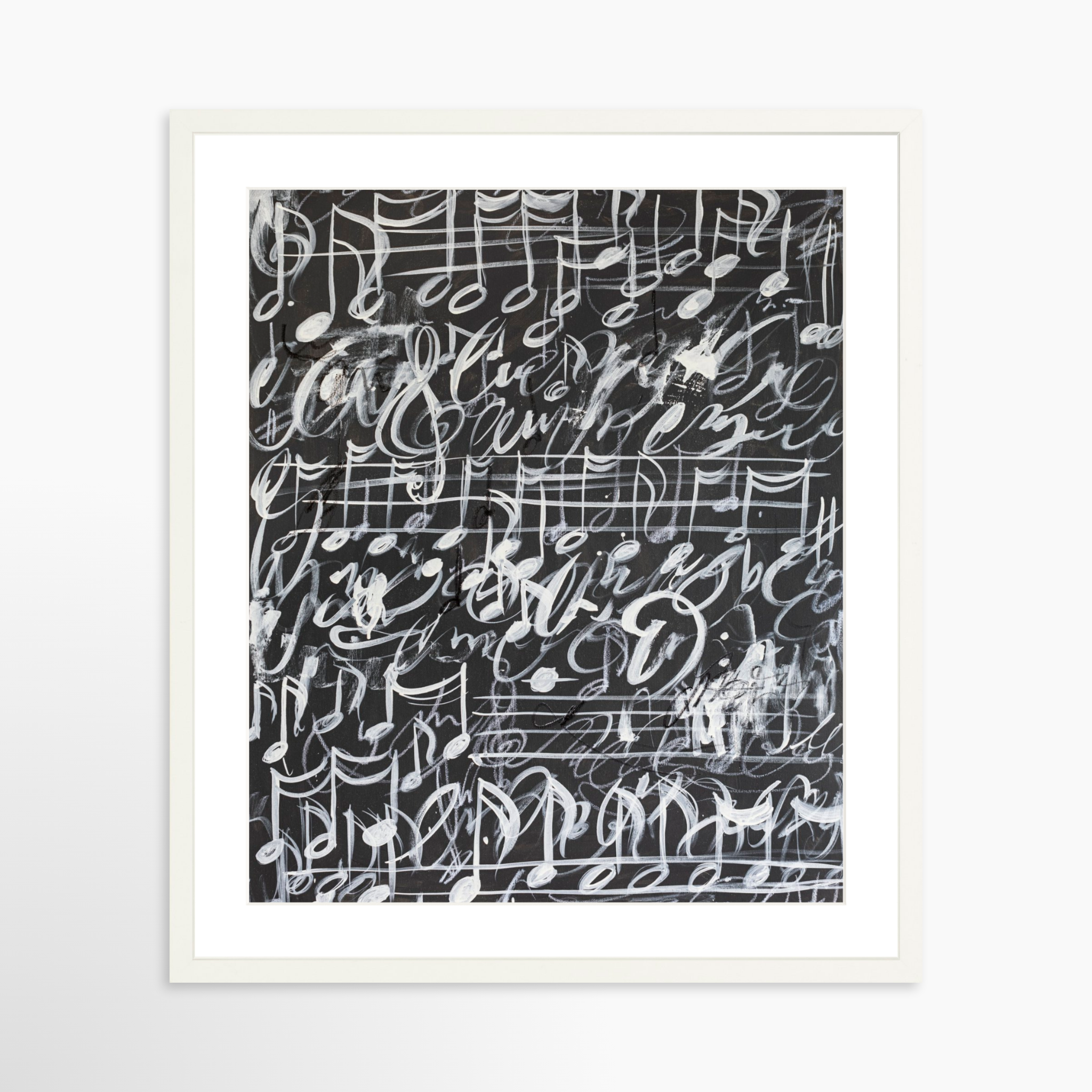 20x25 / White Frame + White Mat