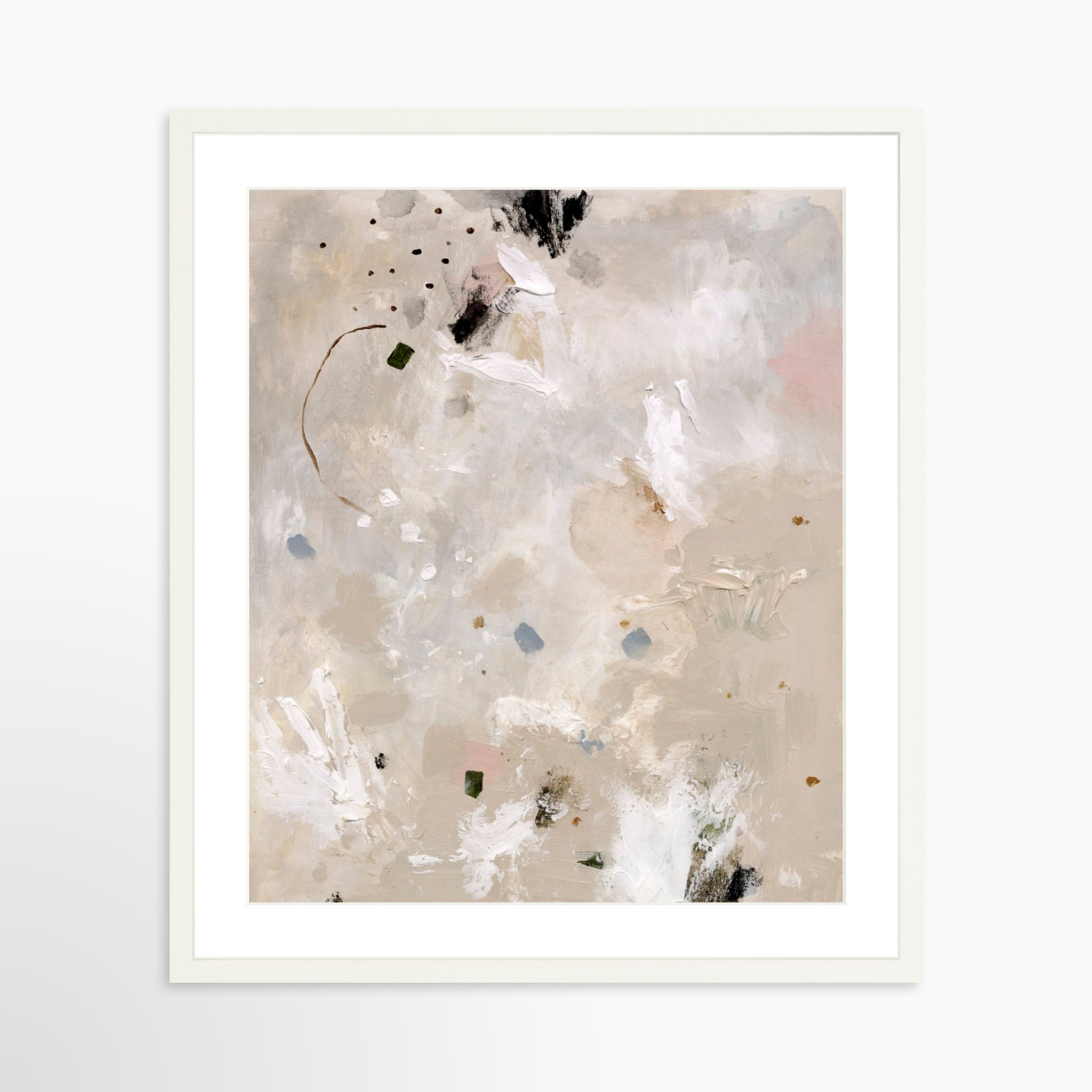 20x25 / White Frame + White Mat