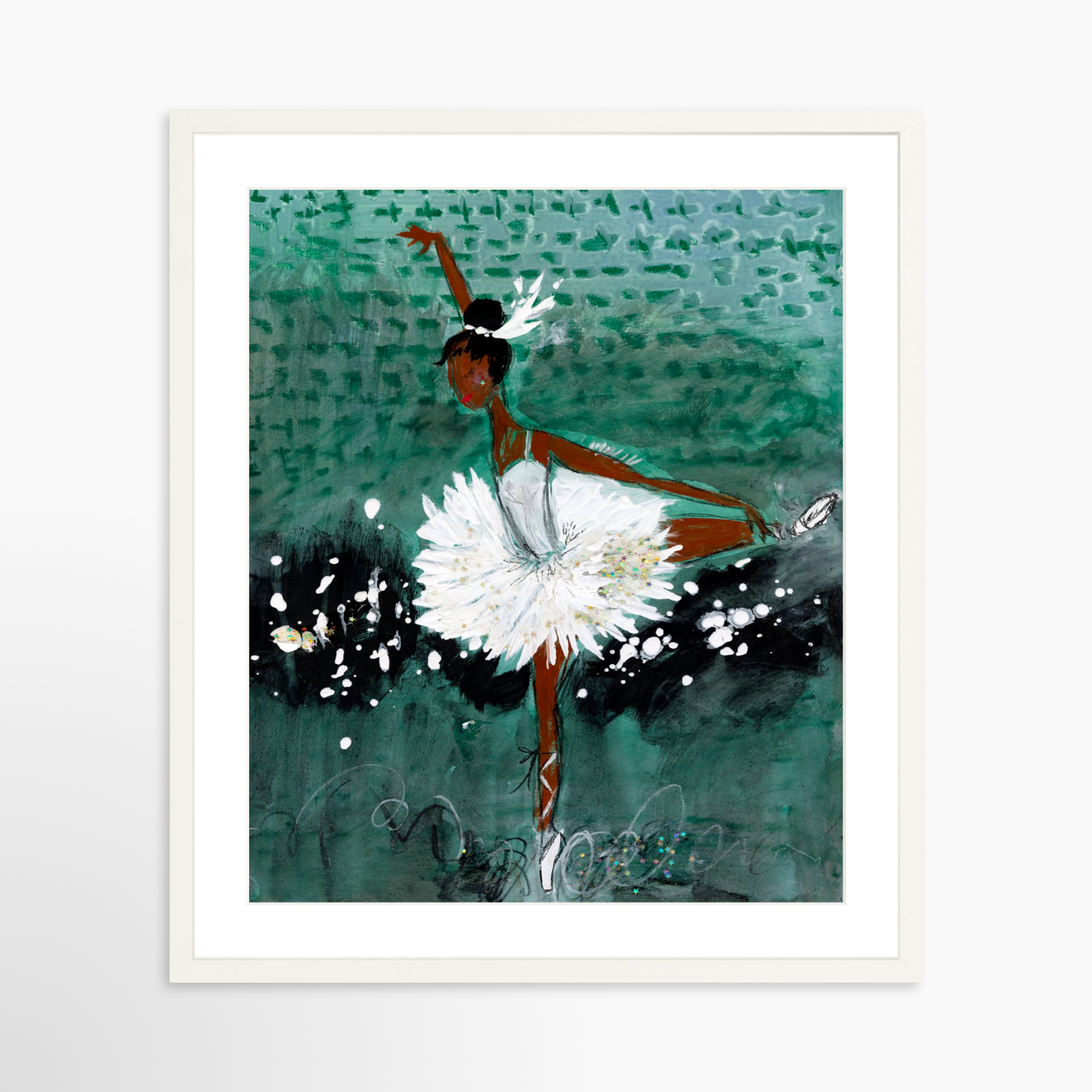 20x25 / White Frame + White Mat