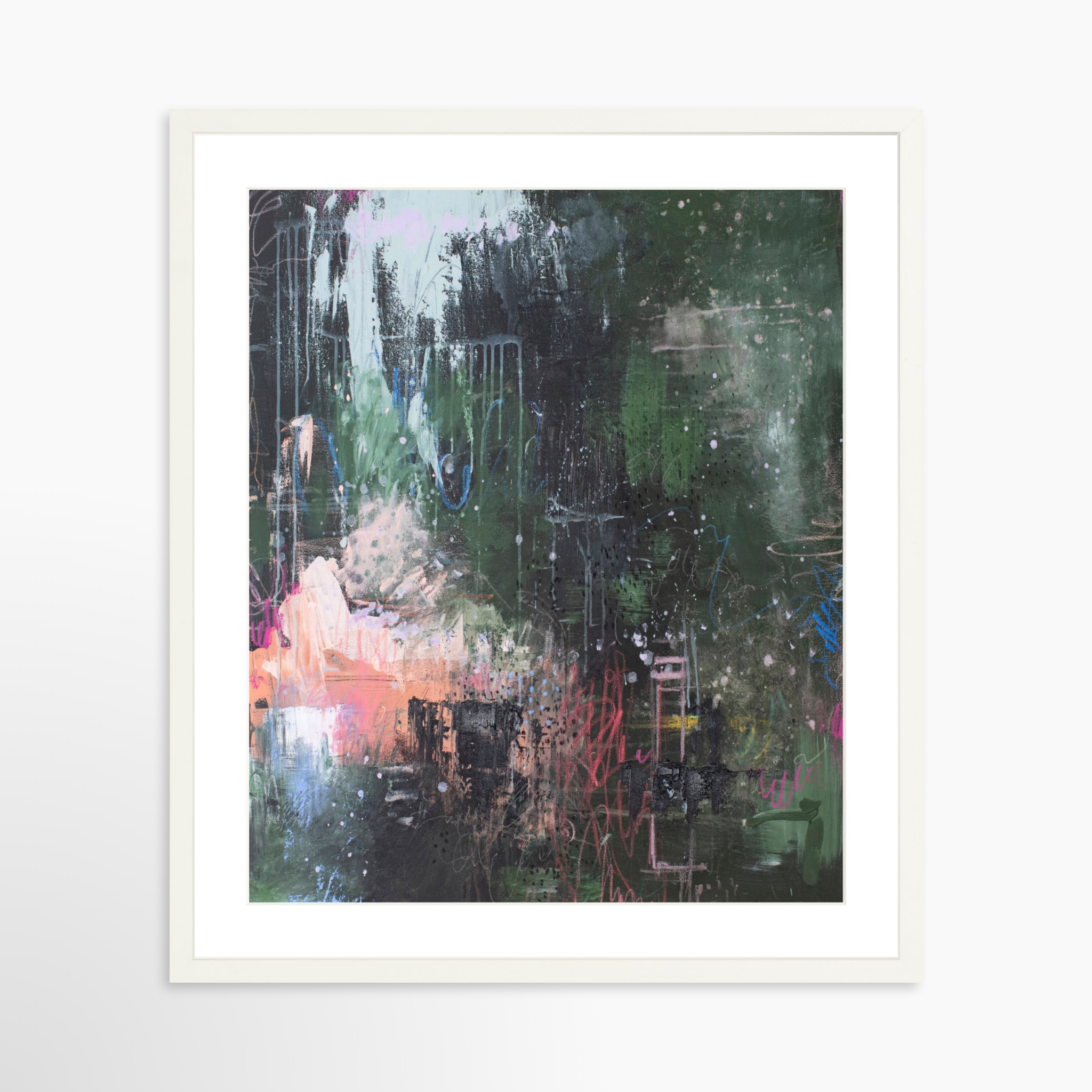 20x25 / White Frame + White Mat