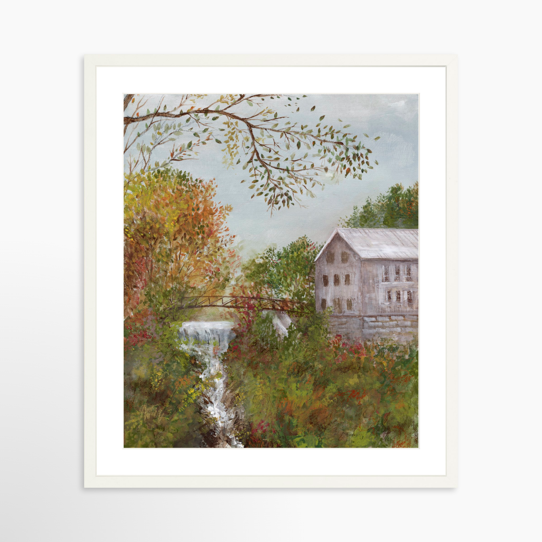 20x25 / White Frame + White Mat