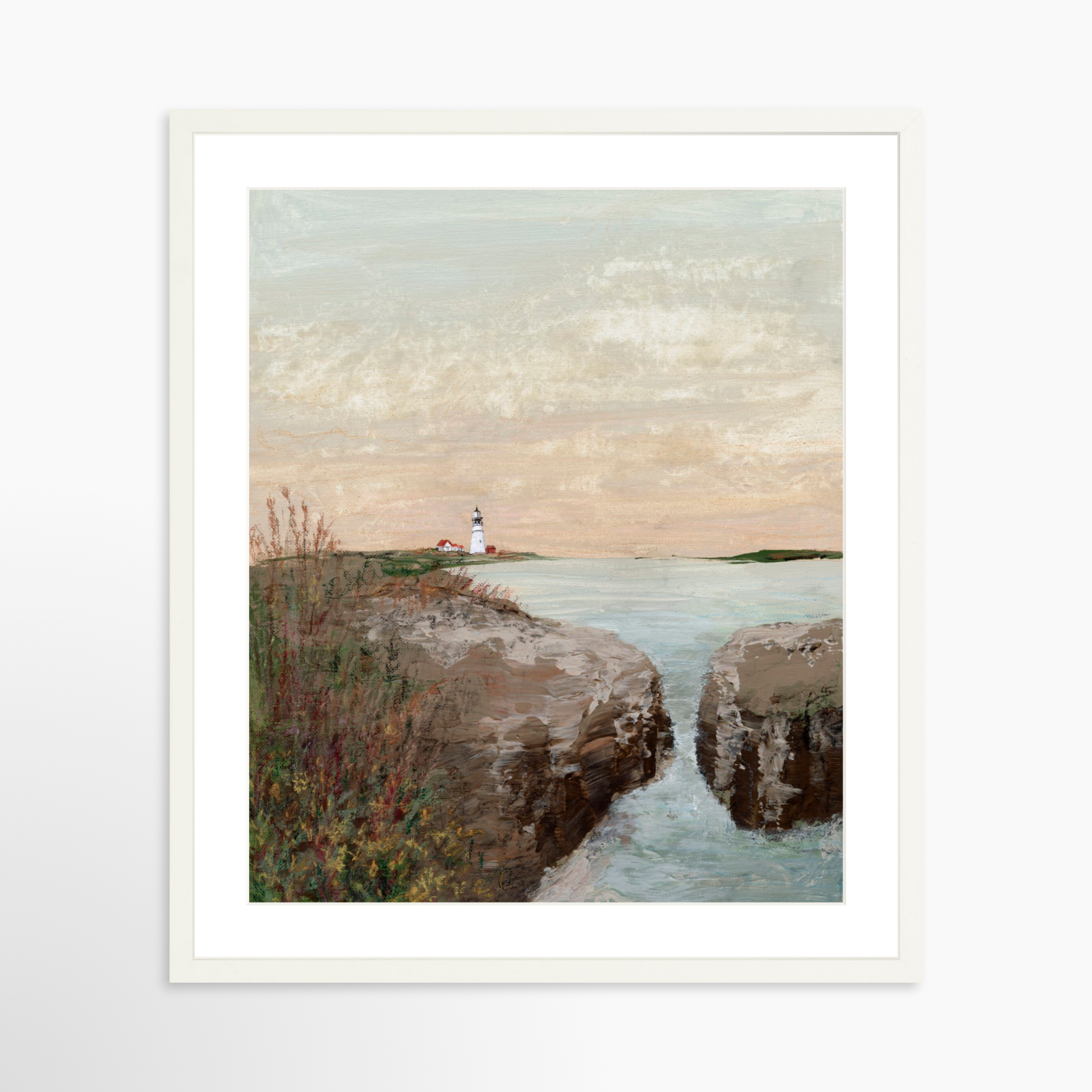 20x25 / White Frame + White Mat