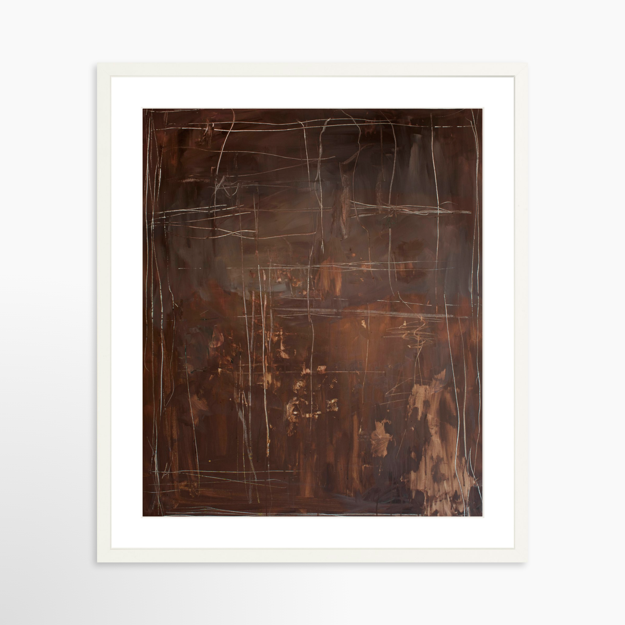 20x25 / White Frame + White Mat