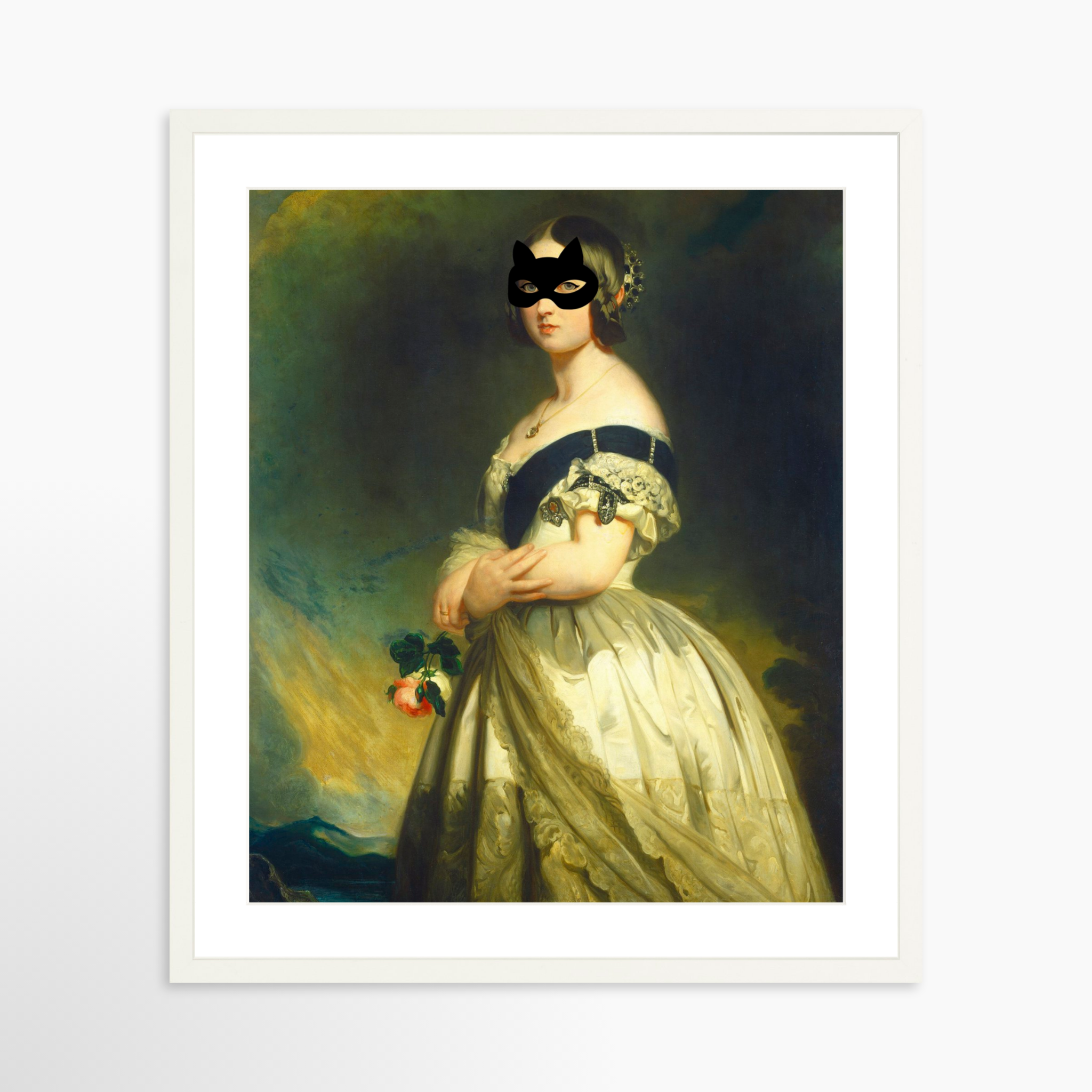 20x25 / White Frame + White Mat