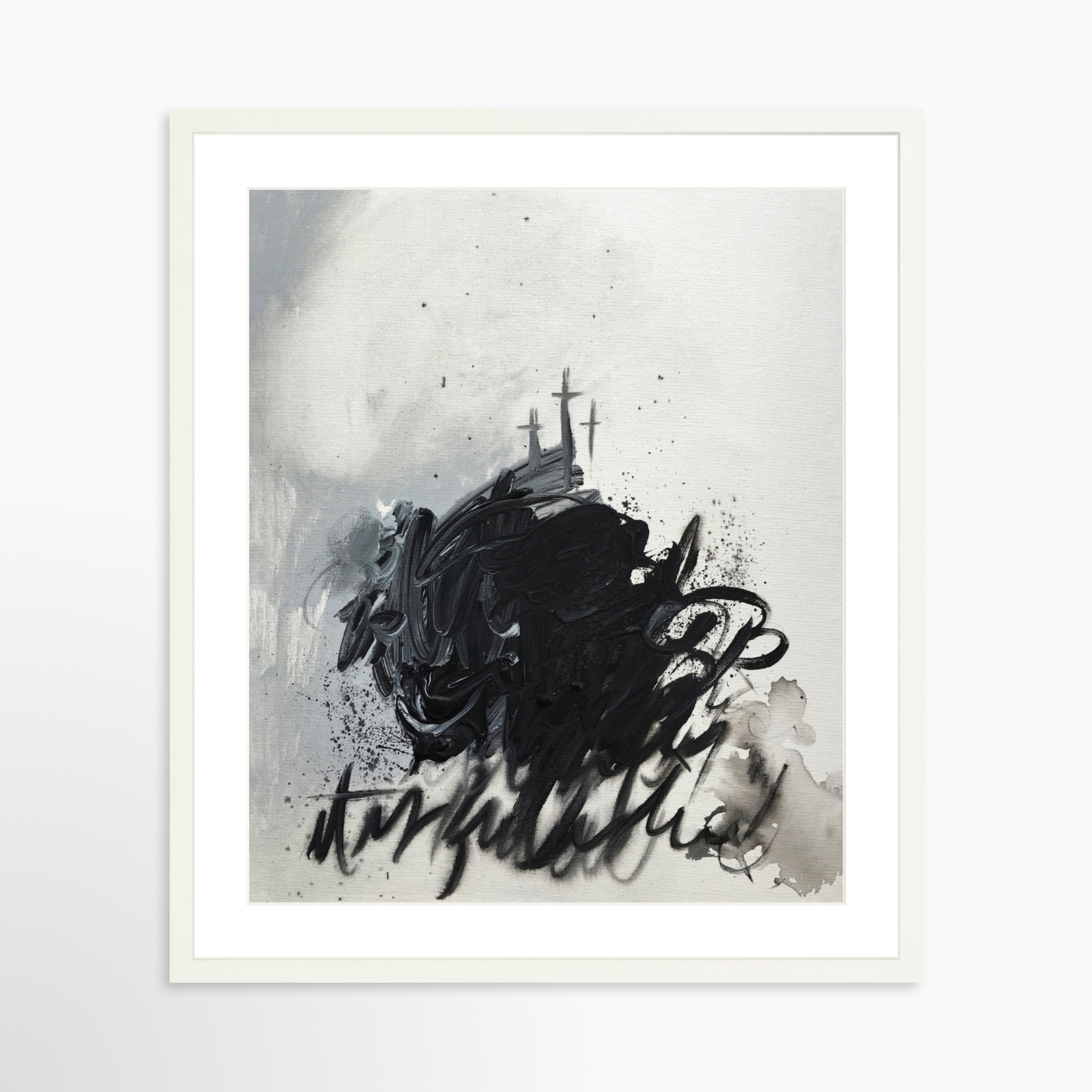 20x25 / White Frame + White Mat