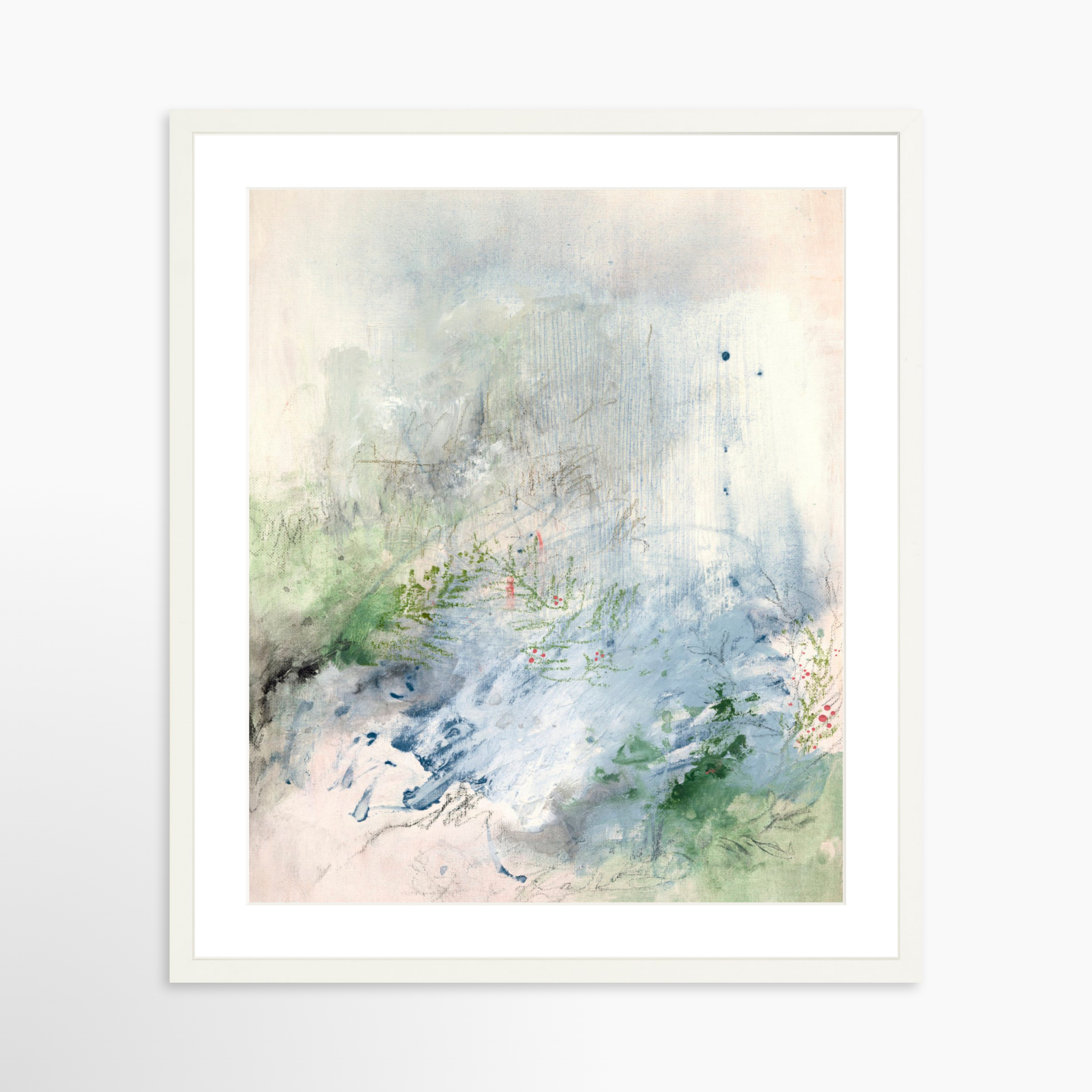 20x25 / White Frame + White Mat