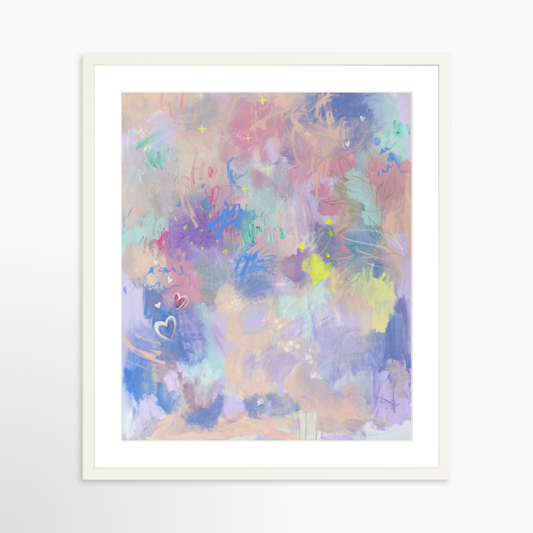 20x25 / White Frame + White Mat