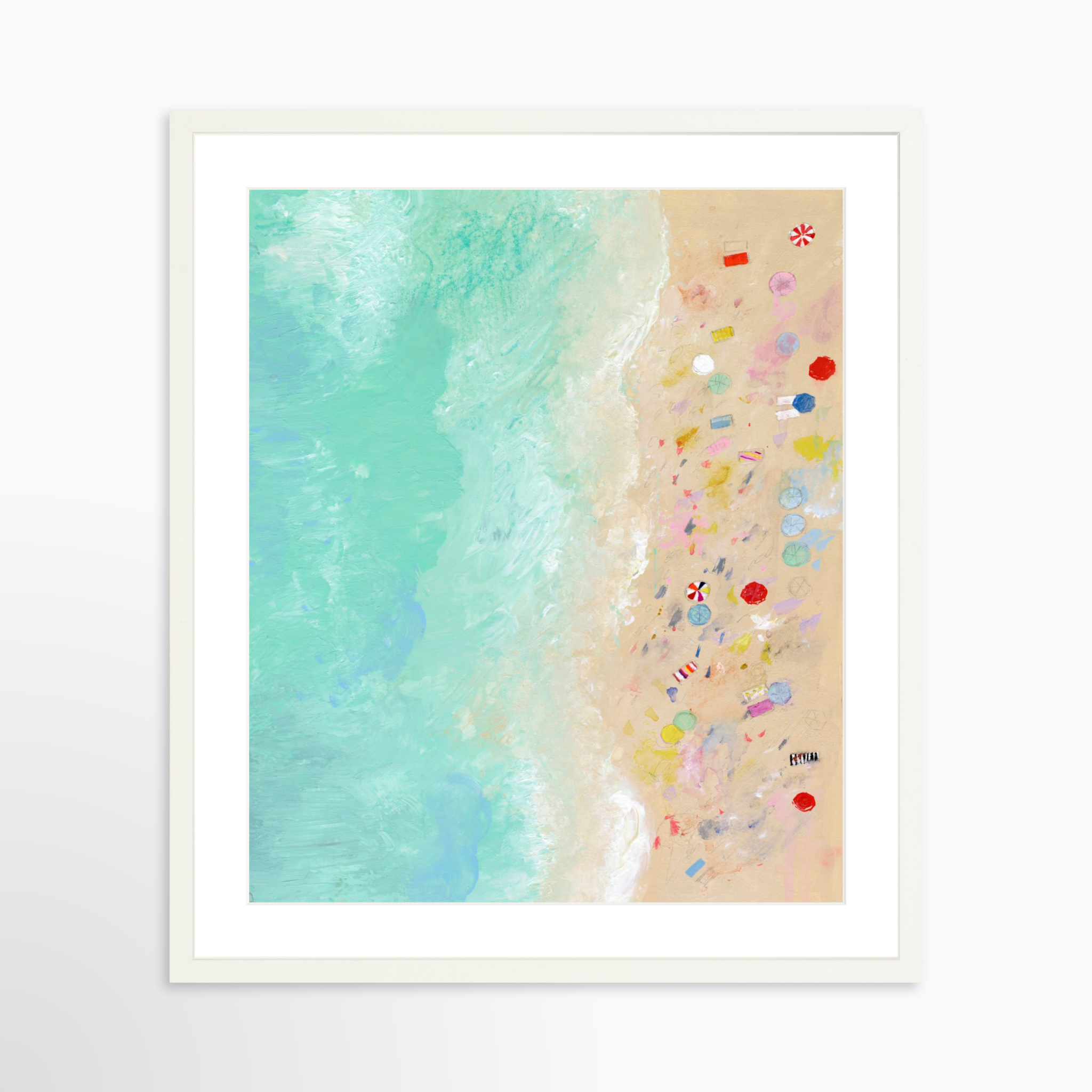 20x25 / White Frame + White Mat