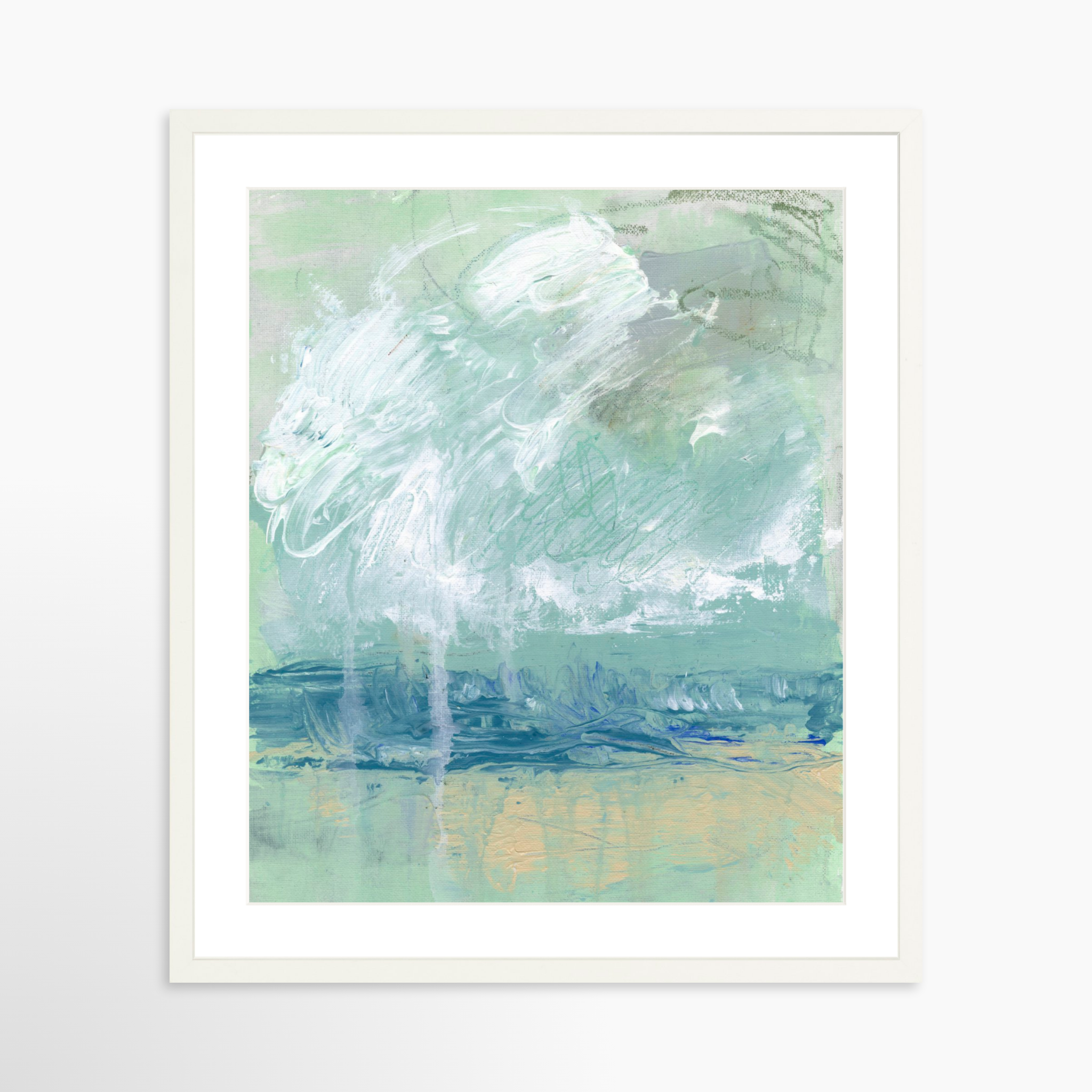 20x25 / White Frame + White Mat