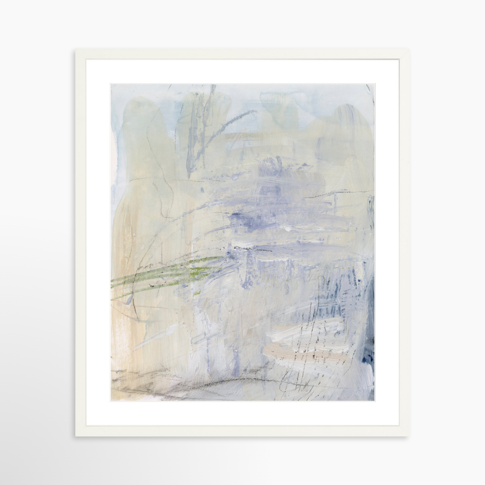 20x25 / White Frame + White Mat