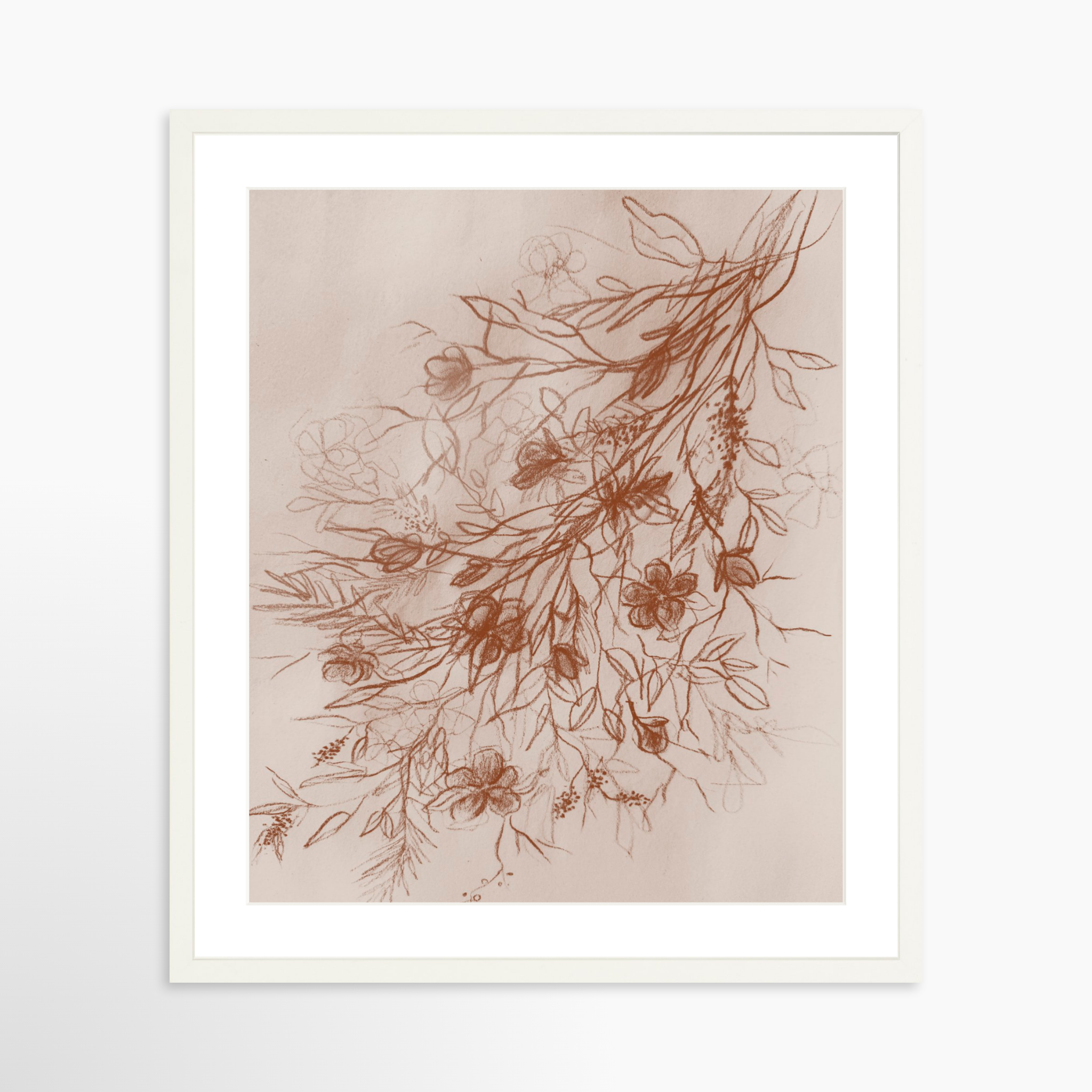 20x25 / White Frame + White Mat